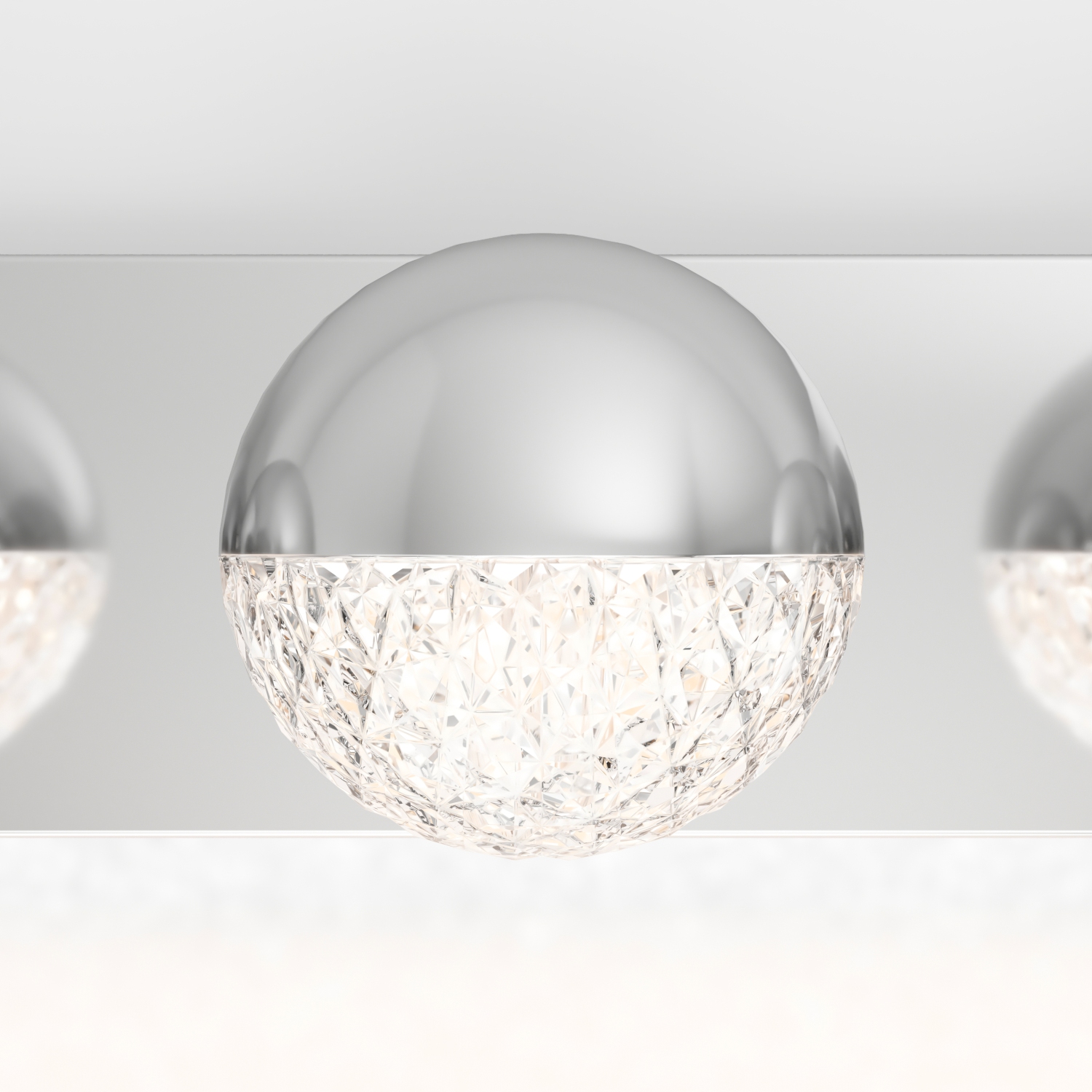 Carat Modern Vanity Light, Chrome