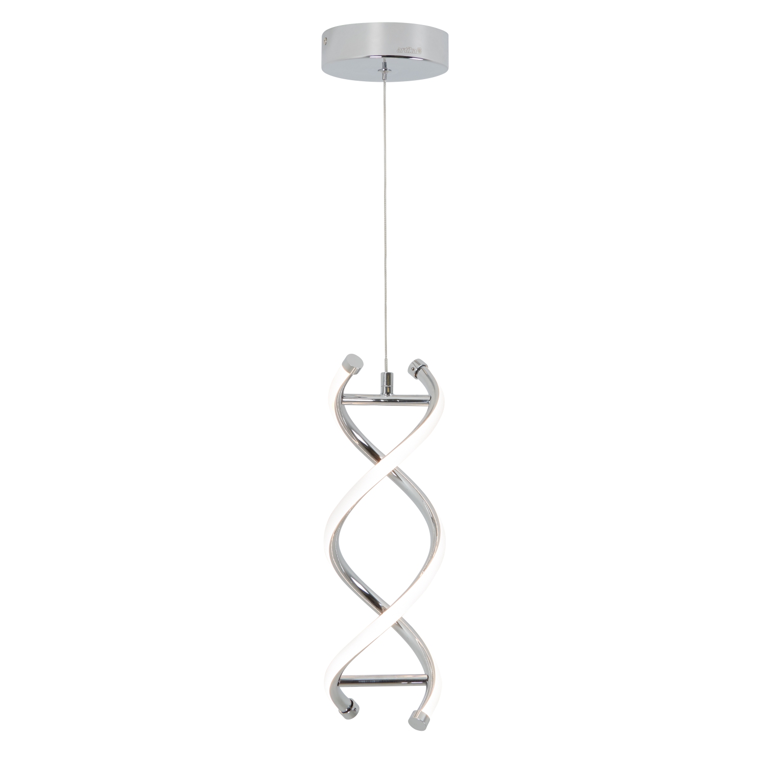 Luminaire suspendu moderne DNA, chrome