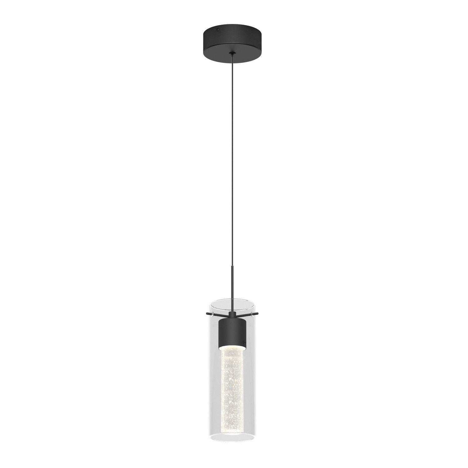 Luminaire suspendu moderne Essence, noir