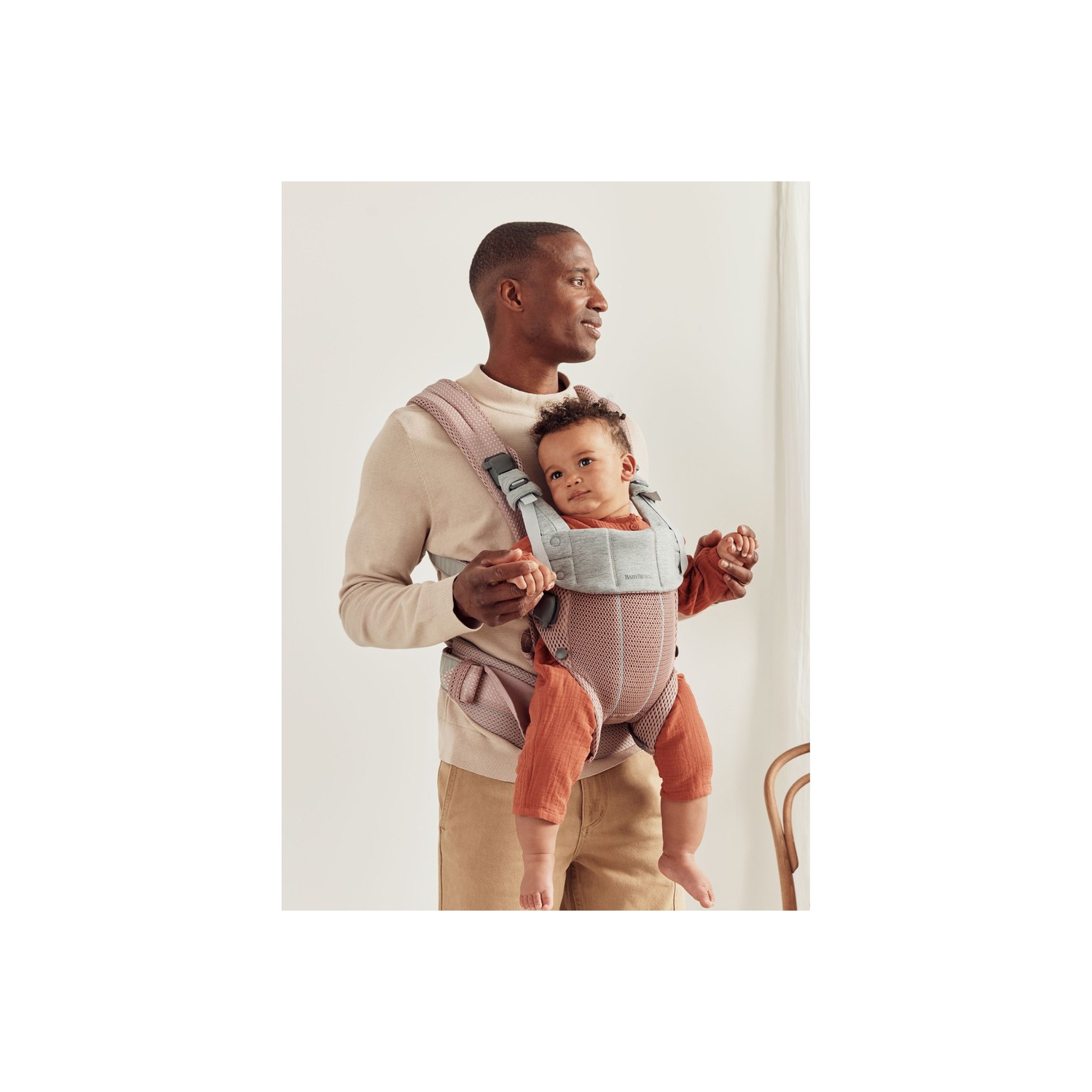 BabyBjorn Harmony Carrier - 3D Mesh, Dusty Pink