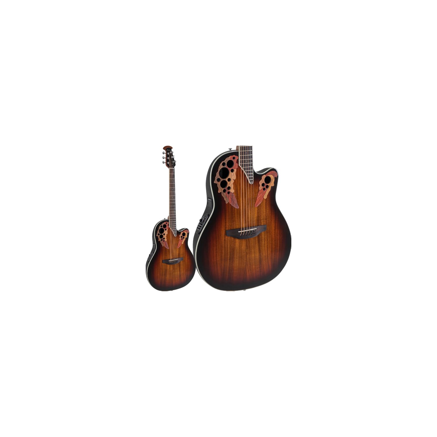Remis à neuf - Guitare électroacoustique superficielle Celebrity Elite Plus d'Ovation - Dark Burst