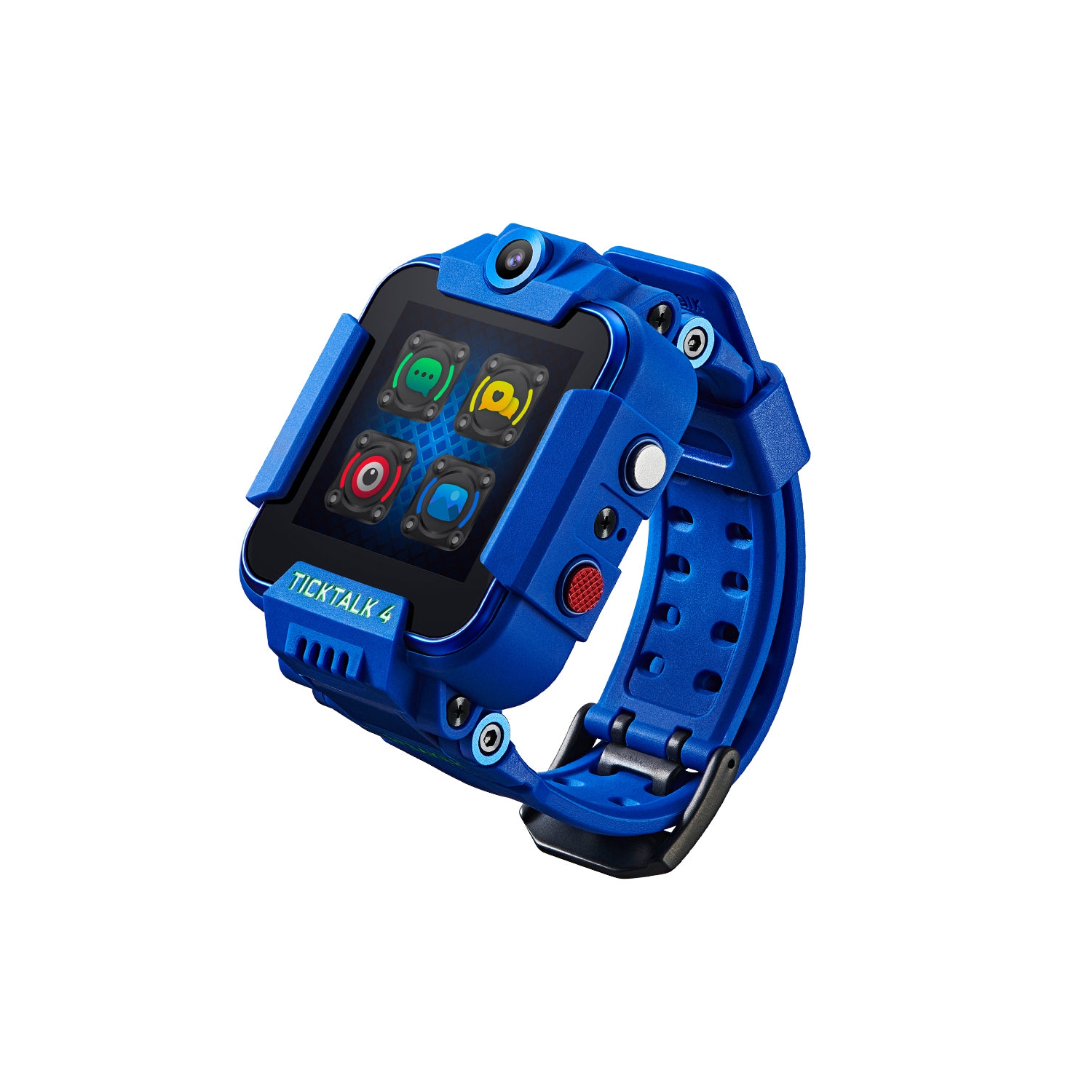 TickTalk 4 Unlocked 4G LTE Kids Smart Watch Phone with GPS Tracker, Combines Video, Voice and Wi-Fi Calling, Messaging & 2x Cameras-Galaxy Blue (No SIM Included)