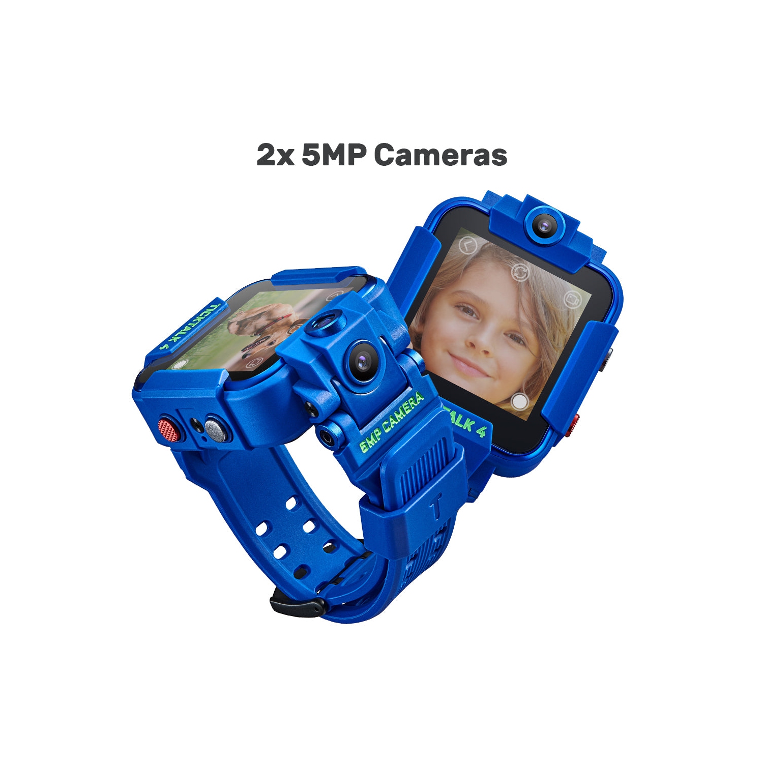 TickTalk 4 Unlocked 4G LTE Kids Smart Watch Phone with GPS Tracker, Combines Video, Voice and Wi-Fi Calling, Messaging & 2x Cameras-Galaxy Blue
