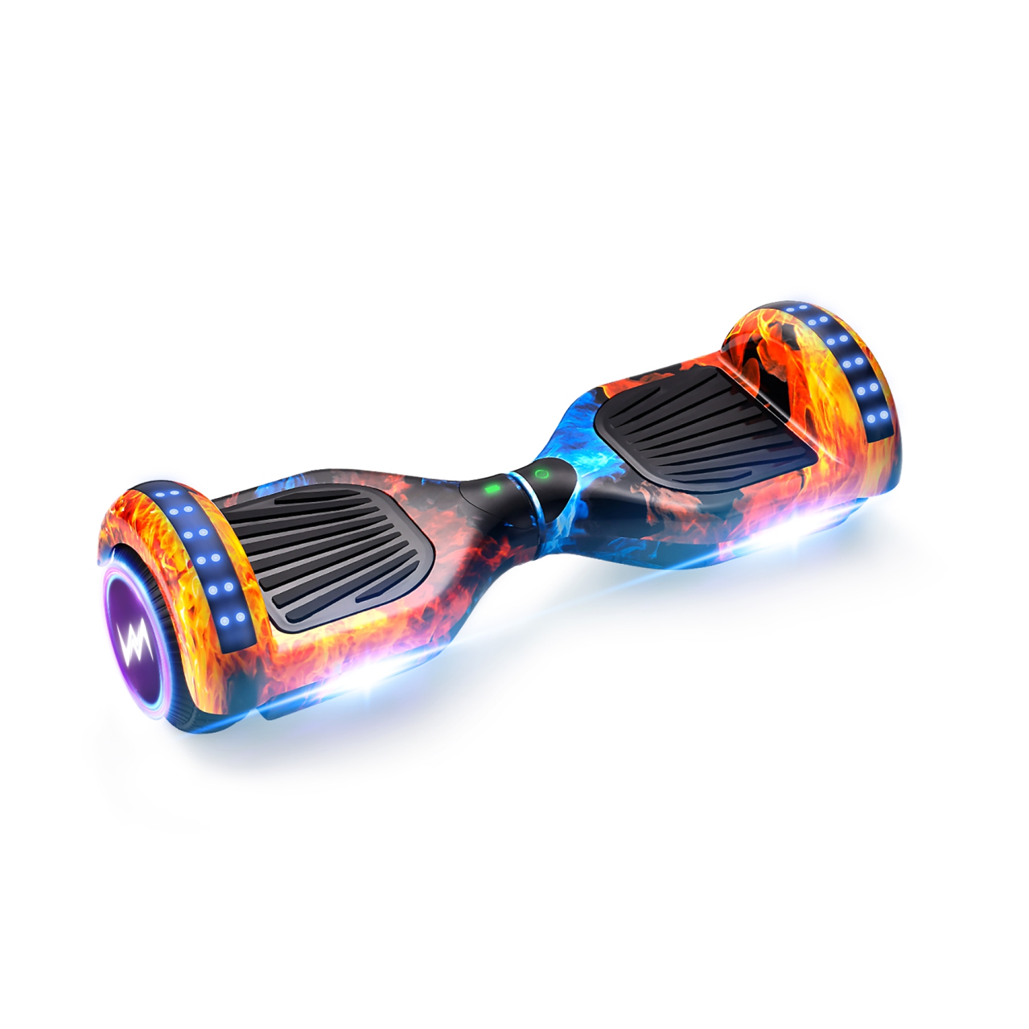 WEELMOTION Galaxy Flame Hoverboard with Music Speaker, LED Front Lights,Strap Lights & Shining Wheels All Terrain 6.5" UL 2272 Certified Hoverboard with free hover board bag