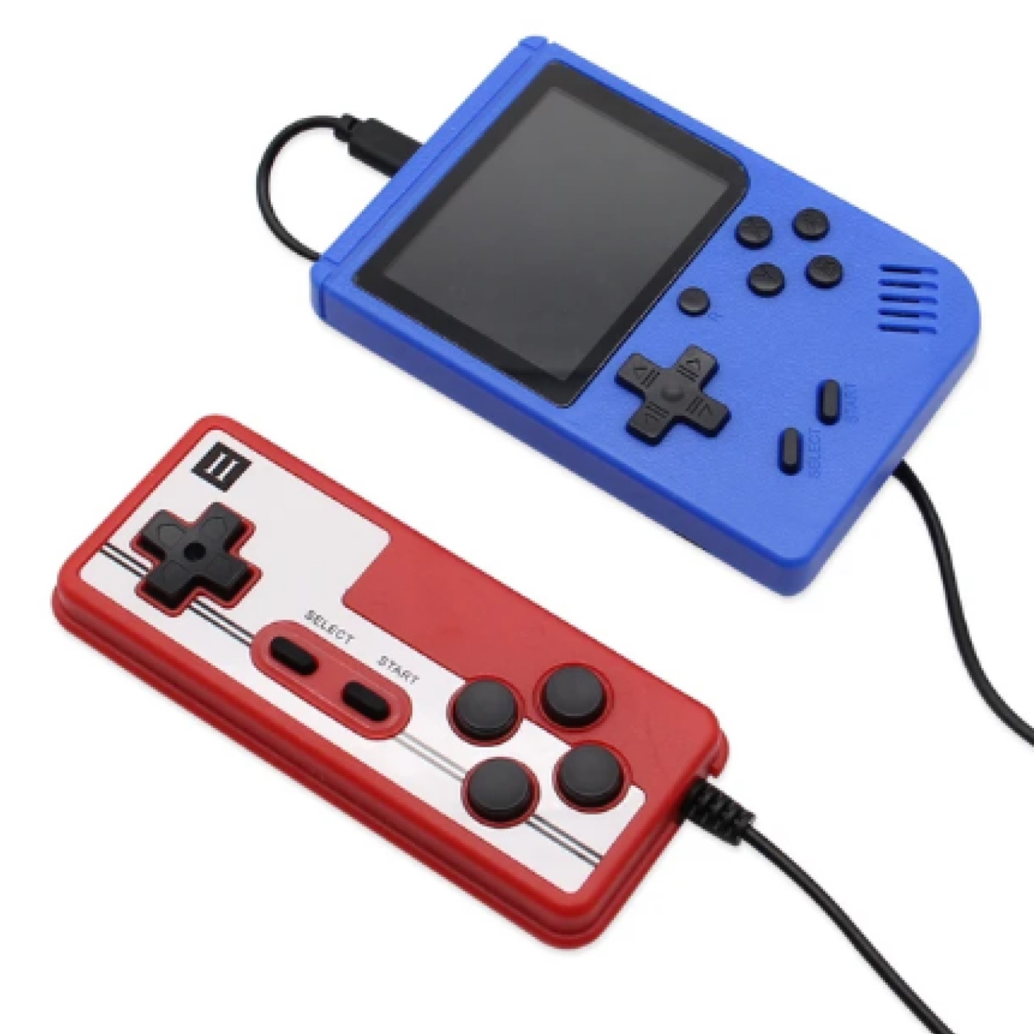 ULTREND Retro Handheld Game Console For Children with 400 Classical FC Games, 3.0-Inch Screen and 1020mAh Rechargeable Battery Support for TV Connection and Two Players (Blue)
