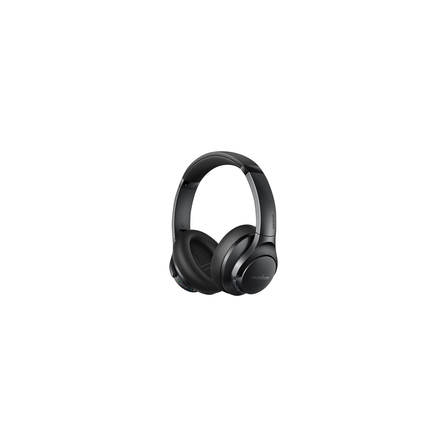 Open Box - Soundcore by Anker Life Q20+ (Plus) Over-Ear Noise Cancelling Bluetooth Headphones - Black