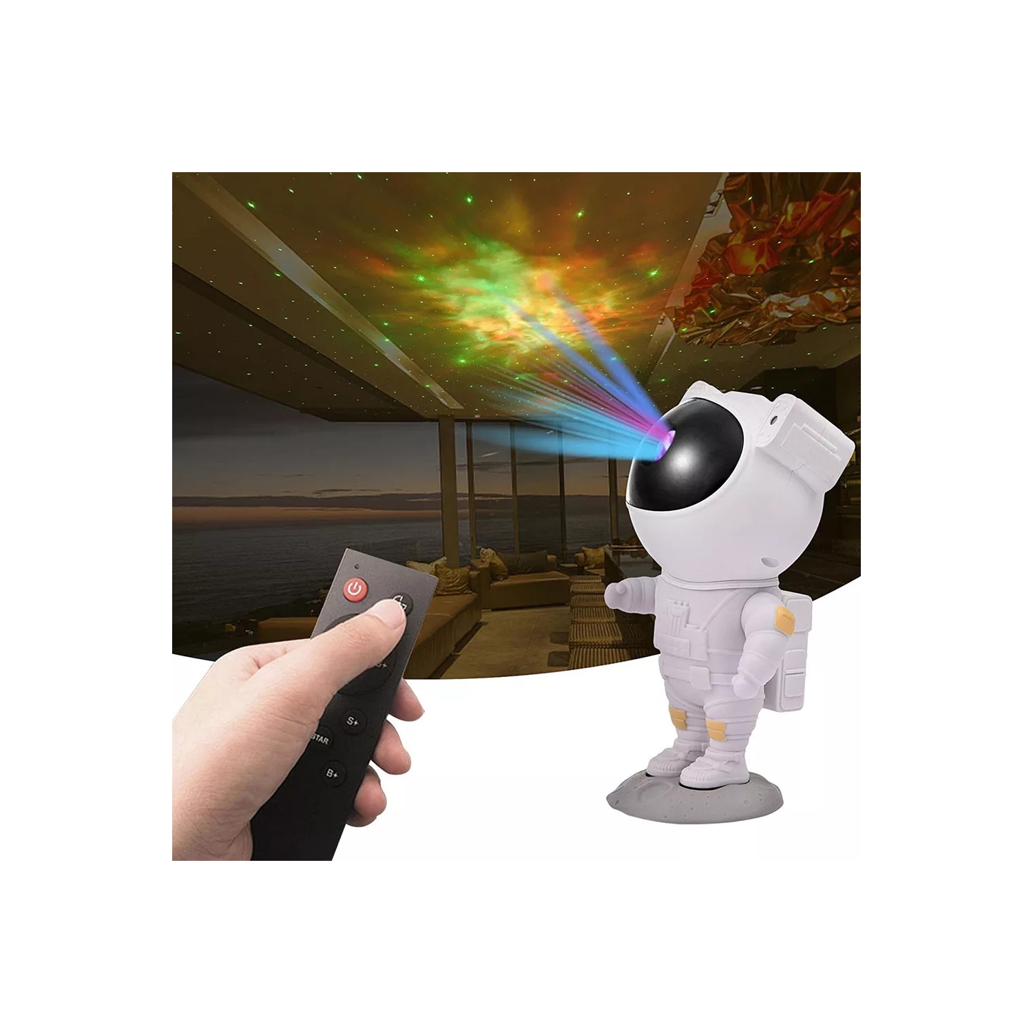 Navor Astronaut Starry Sky projecteur Light, lampe de plafond Galaxy Starry Nebula avec minuterie, télécommande et 360 degrés réglables