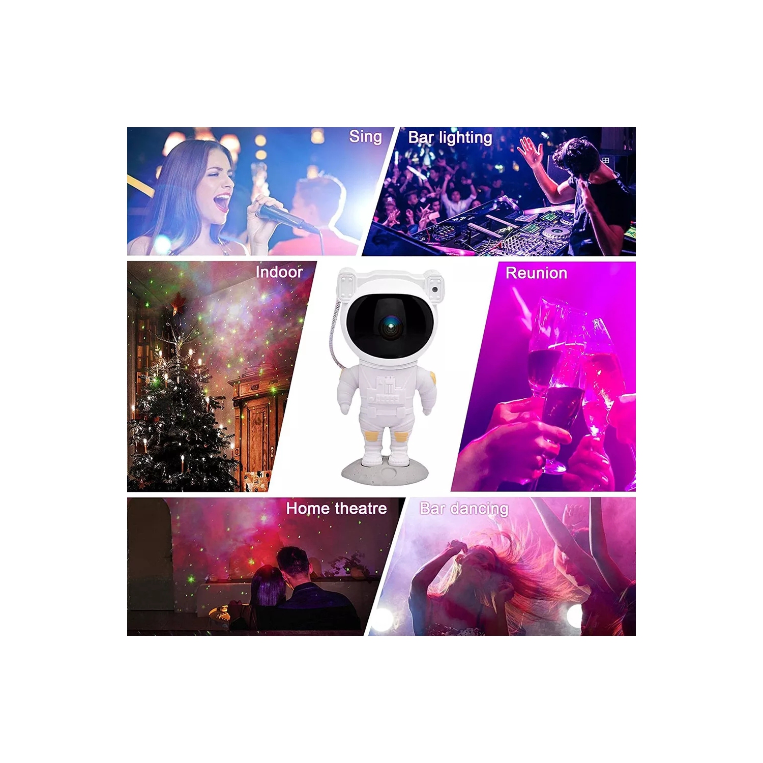 Navor Astronaut Starry Sky projecteur Light, lampe de plafond Galaxy Starry Nebula avec minuterie, télécommande et 360 degrés réglables