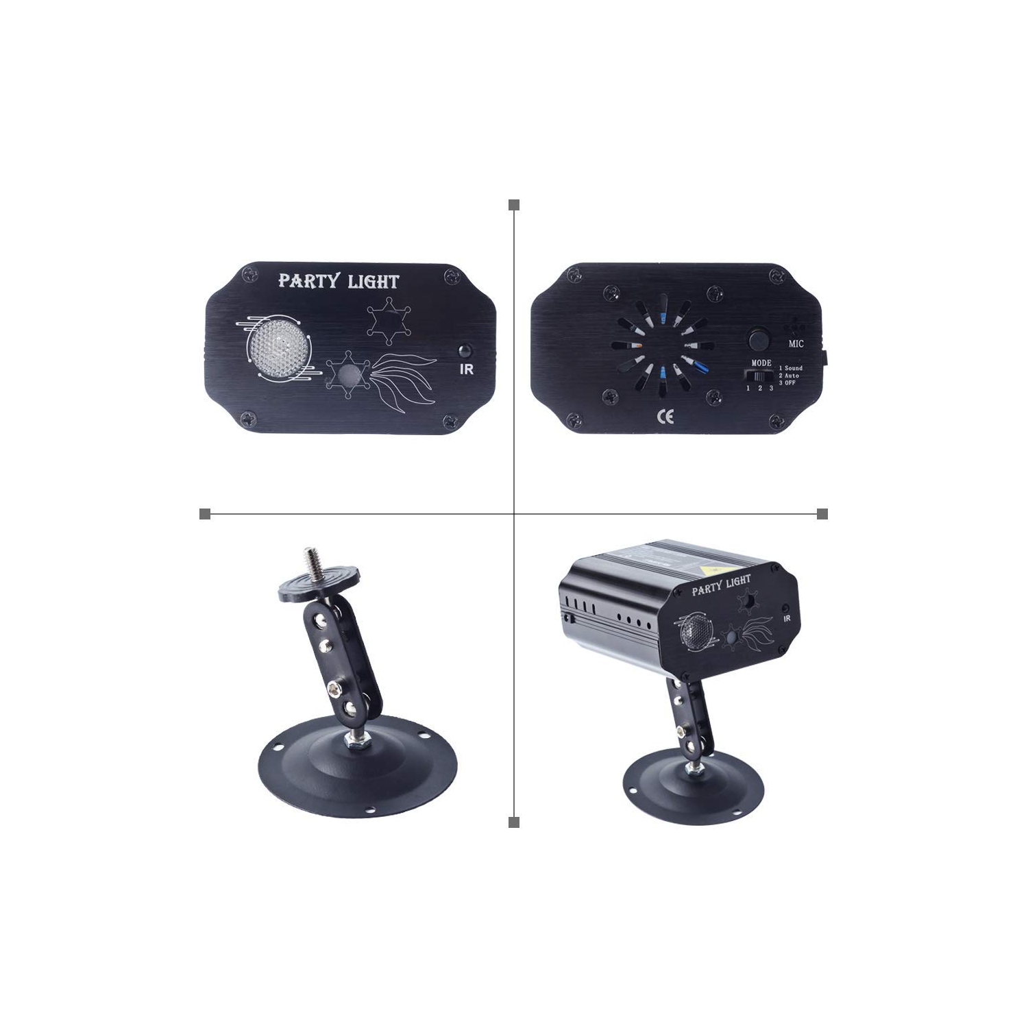 Lumières laser?CHINLY mise à niveau lumières de fête projecteur DEL RVB Stage Rotating Lights Stroboscope Disco Stage lumières disco éclairage