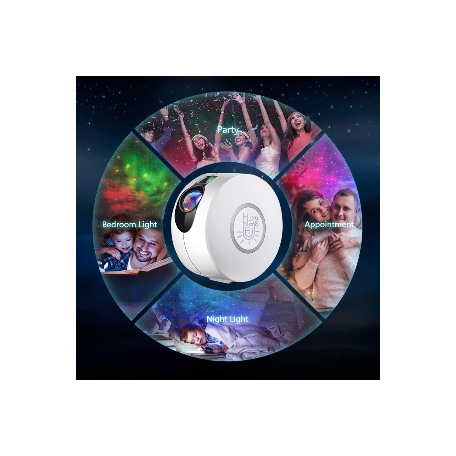 Galaxy Projector, Night Light Projector, Star Projector with Led Nebula Cloud, Sky Light Projector with Remote Control 14 Li