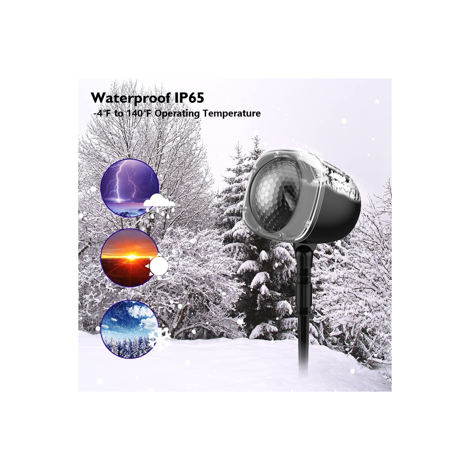 Christmas Snowfall Projector Lights, Holiday Projector Lights Waterproof Snow Flurries Landscape Spotlight with Remote for X