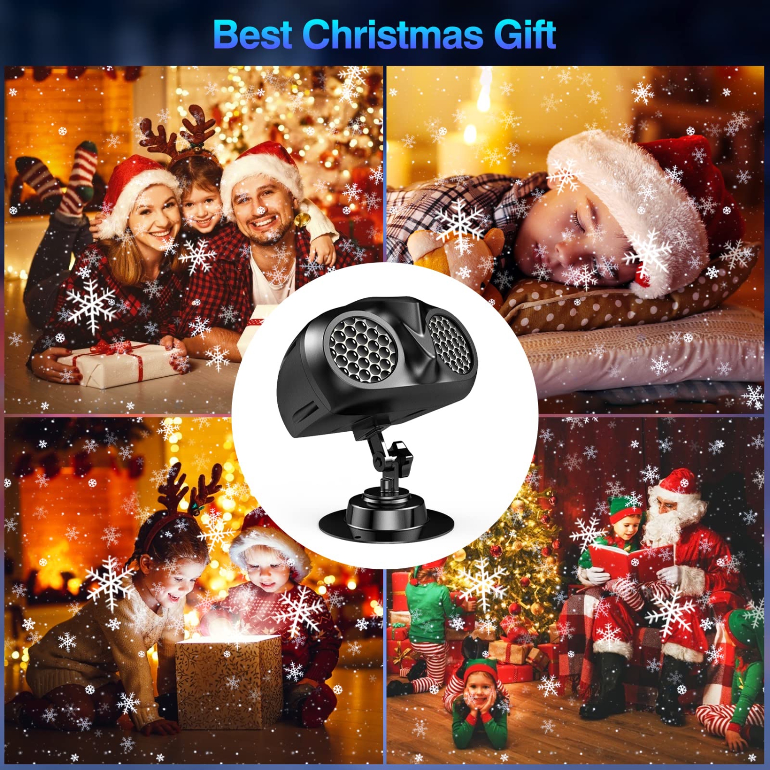 Snowflake Projector Lights Outdoor/Indoor, Remote Control Snowfall LED Light Projector, Christmas Lights Outdoor Projector,