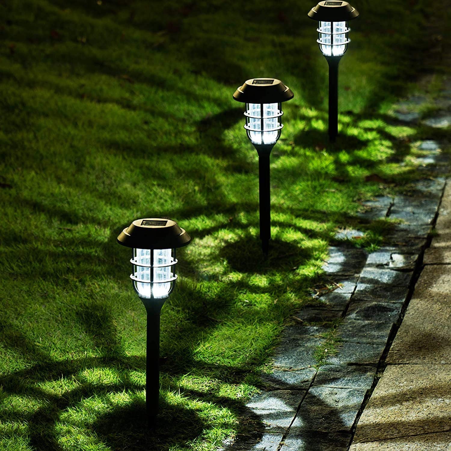 Solpex Solar Outdoor Lights, 8 Pack Solar Pathway Lights, Bright Solar Garden Lights, Waterproof Led Solar Yard Lights for P