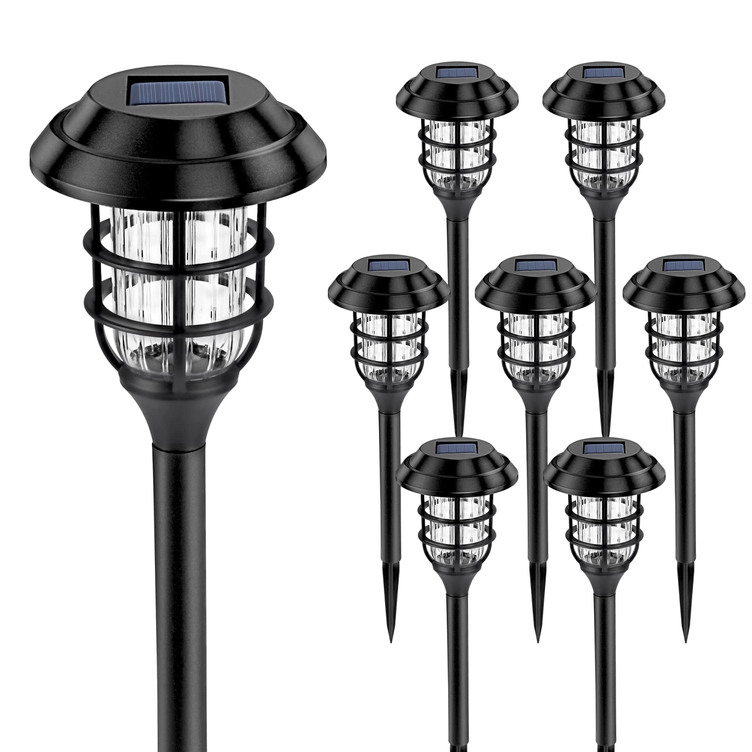 Solpex Solar Outdoor Lights, 8 Pack Solar Pathway Lights, Bright Solar Garden Lights, Waterproof Led Solar Yard Lights for P