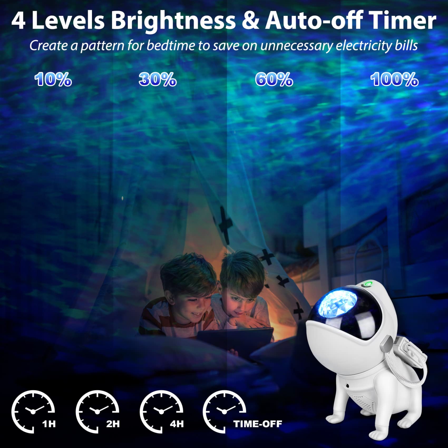 Webcem Star Projector, 3 in 1 Galaxy Night Light Projector with Remote & APP Control, Bluetooth Speaker, 8 White Noises, Tim