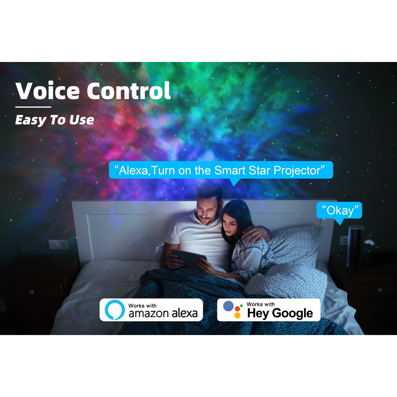 Voion Galaxy Projector, Smart Star Light Galaxy Projector, Home Planetarium Projector, Rotatable Nebula Cloud Stars, DIY Sce