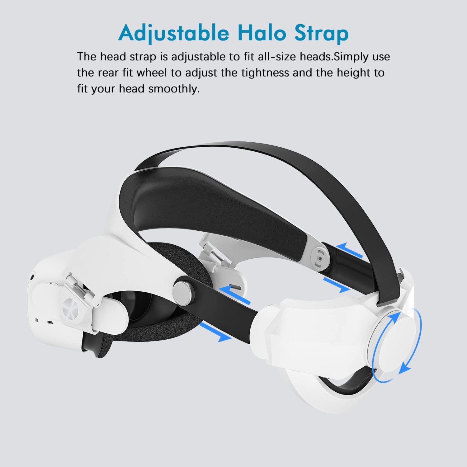 Head Strap for Oculus Quest 2, Adjustable Replacement Elite Strap for Quest 2, Exclusively Designed Big Head Pad, Enhance He