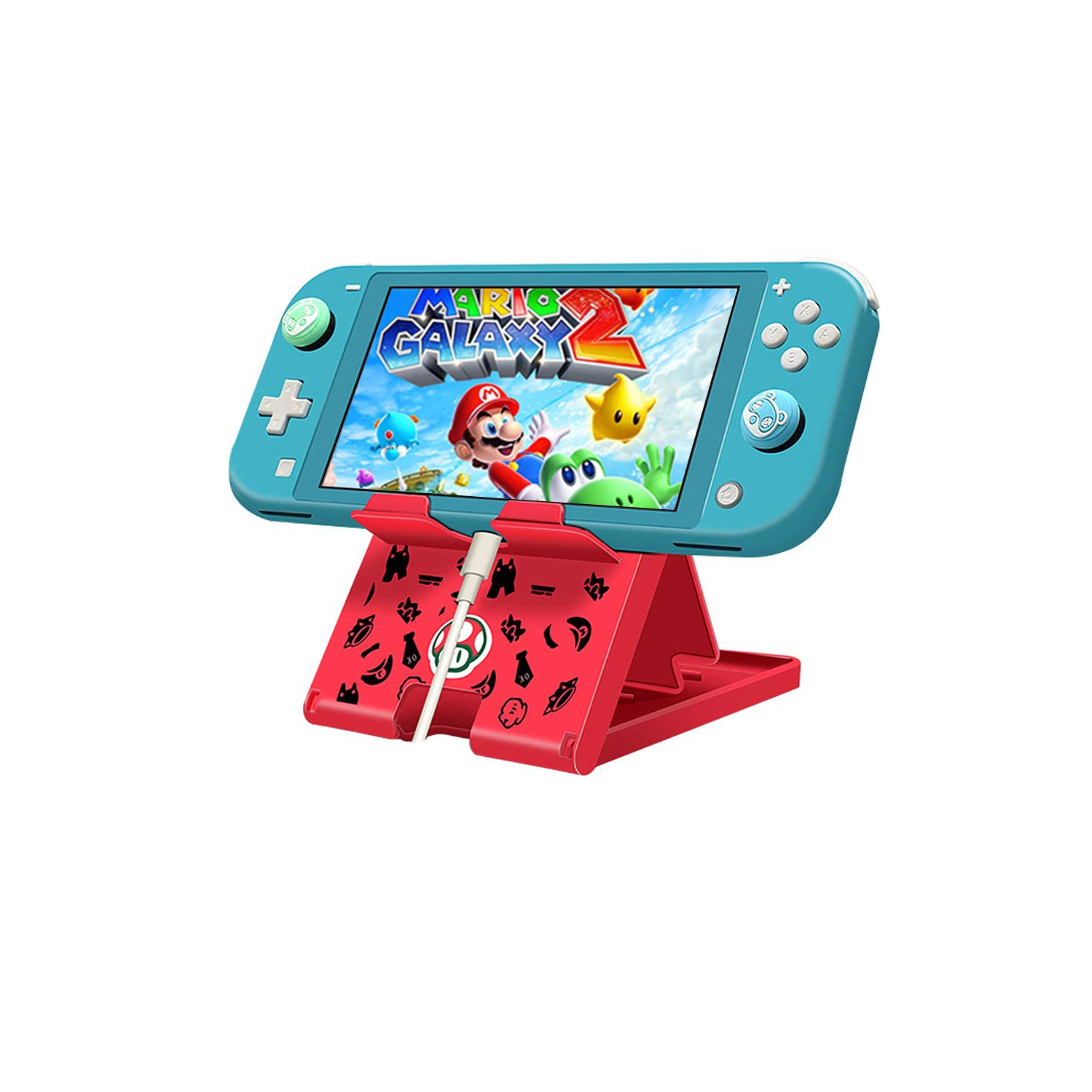 Stand for Nintendo Switch/Switch Lite/Switch OLED, Animal Crossing Angle Adjustable Swicth Holder, Portable Foldable Compact Non-Slip Playstand