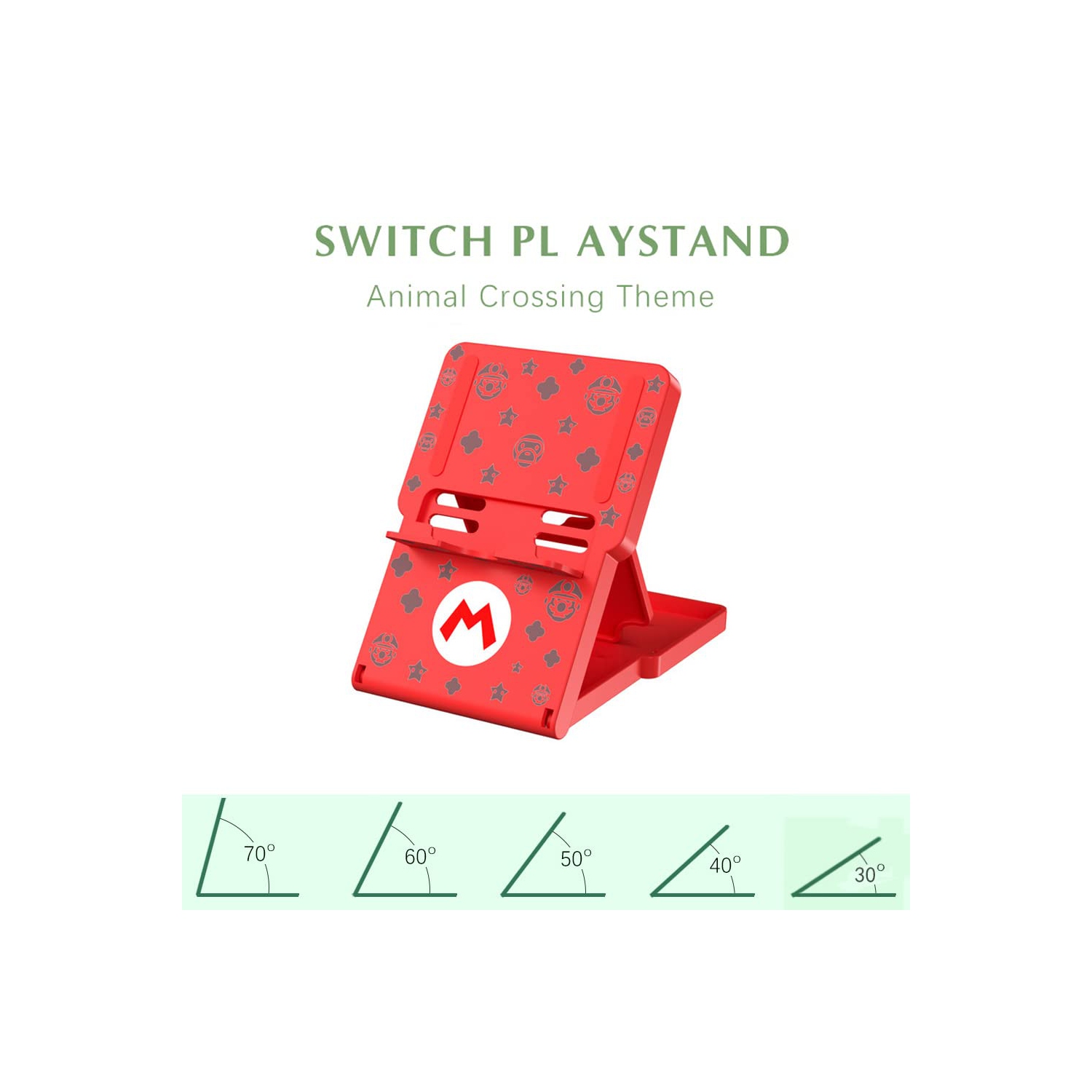 FXICAI Stand for Nintendo Switch/Switch Lite/Switch OLED, Animal Crossing Angle Adjustable Swicth Holder, Portable Foldable