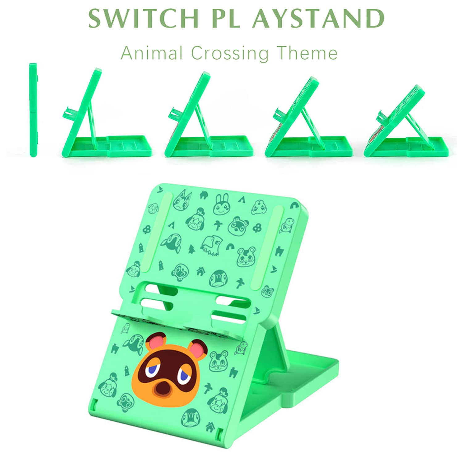 FXICAI Stand for Nintendo Switch/Switch Lite, Animal Crossing Angle Adjustable Swicth Playstand, Portable Foldable Compact N