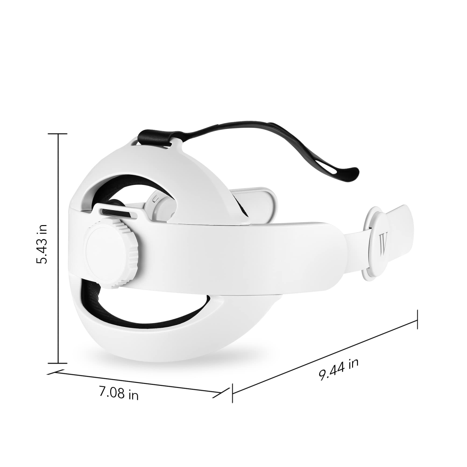 Sangle de tête réglable Wasserstein compatible avec Oculus Quest 2 - soutien accru et pression de tête réduite avec Sweat-Pr