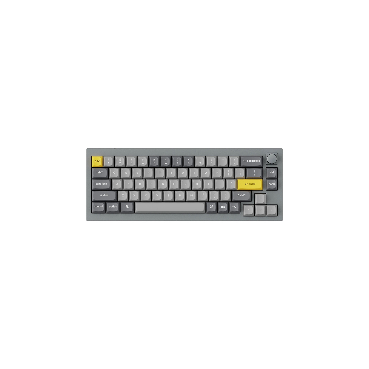 Clavier de jeu mécanique à remplacement rapide RVB T2 de Keychron – disposition à 65 %, touches mécaniques Gateron Pro Brown avec bouton – Compatible