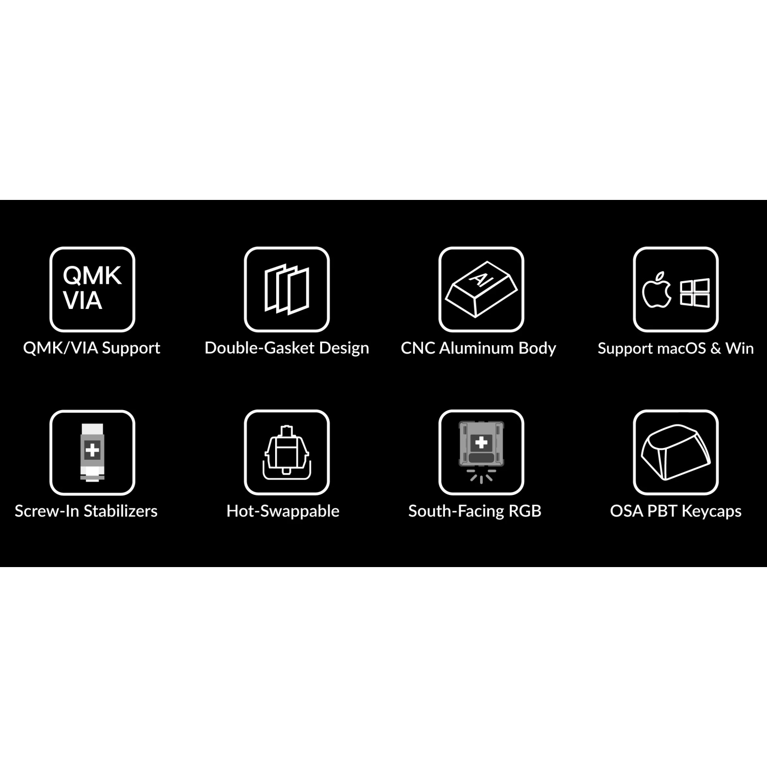 Clavier de jeu mécanique à échange rapide RVB T2 de Keychron – disposition à 65 %, touches mécaniques Gateron Pro rouges avec bouton – Compatible