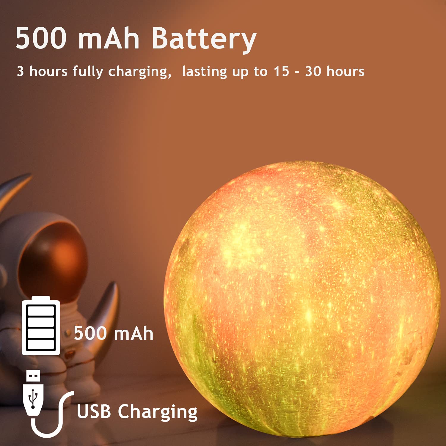 FULLOSUN Moon Lamp Galaxy Moon Night Light 3D Printing Dimmable Timer Moonlight 16 Colors with Stand & Remote & Touch Contro