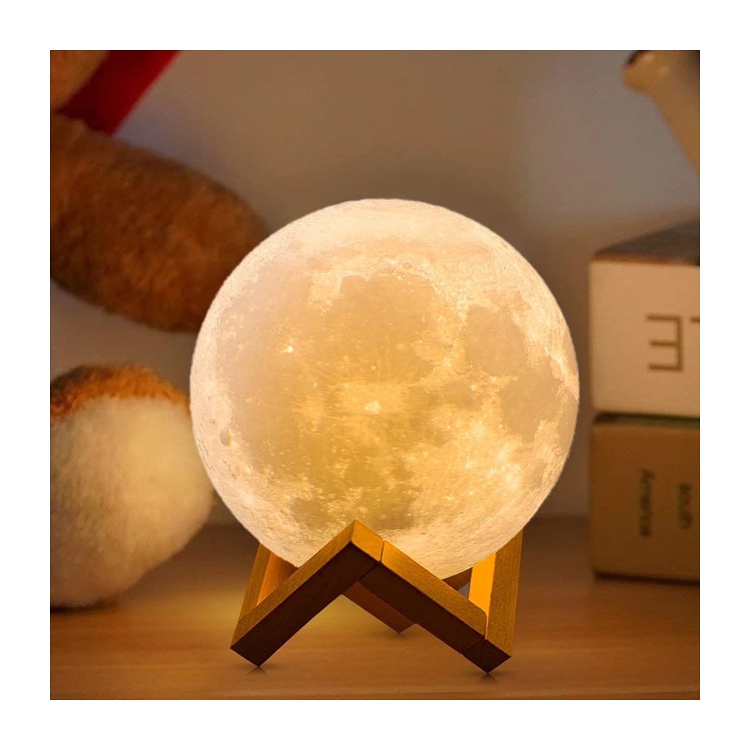 CPLA Lampe lunaire Lampe de lune 3D Imprimé Lune 5.9 po 16 couleurs Lune veilleuse pour enfants Lune pour chambres à coucher Lune DEL de po