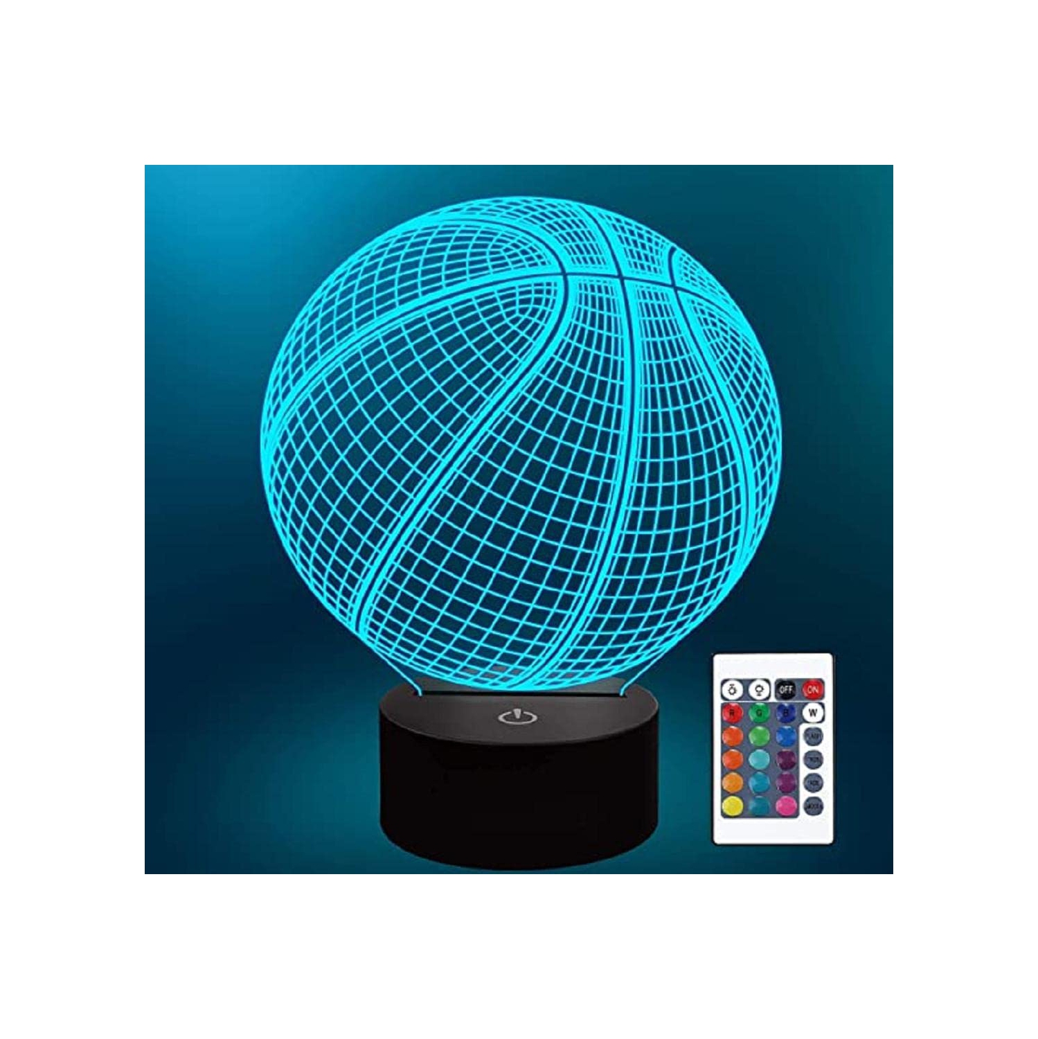 Basketball 3D Night Light Touch Table Desk Optical Illusion Lamps 16 Color Changing Remote Control Lights Home Decoration Xm