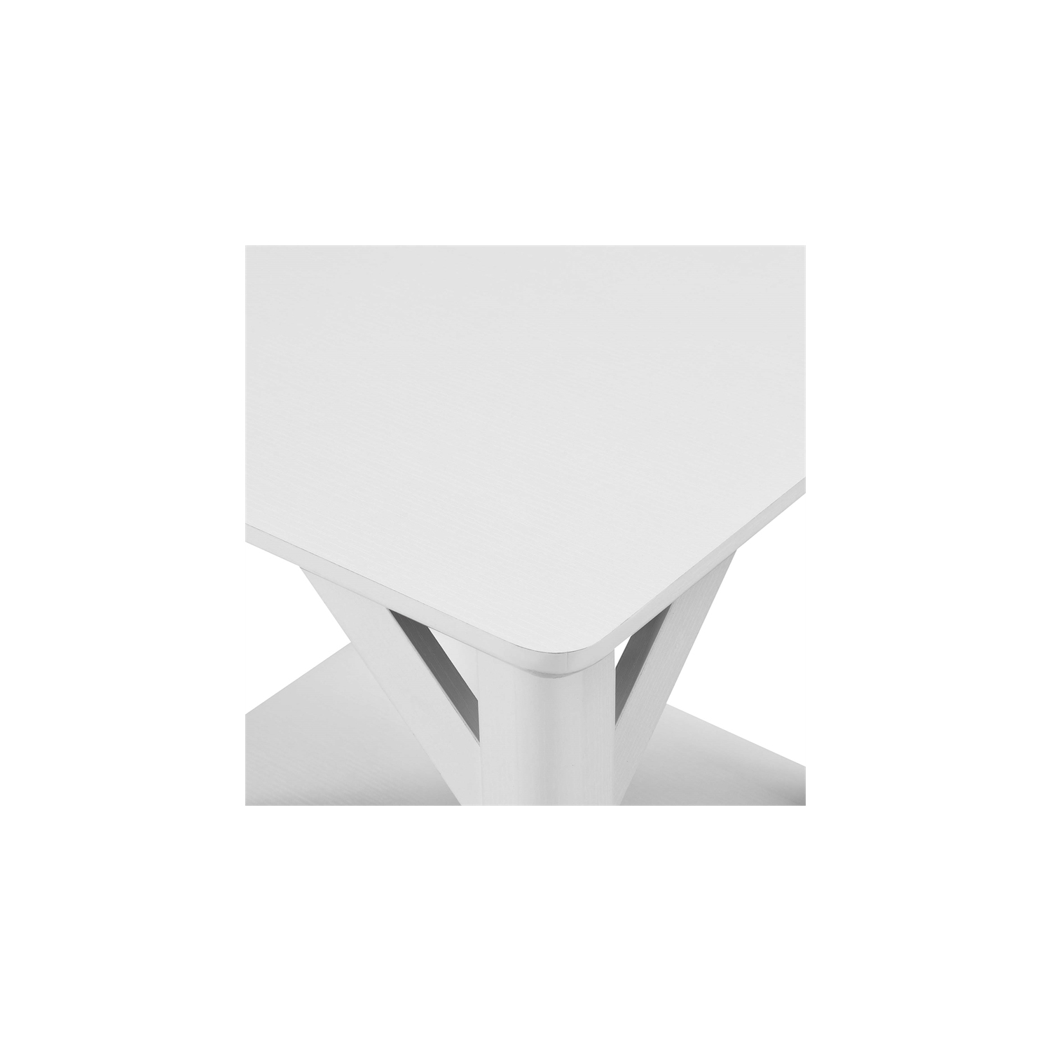 Convenience Concepts Winston End Table with Shelf in White Wood Finish