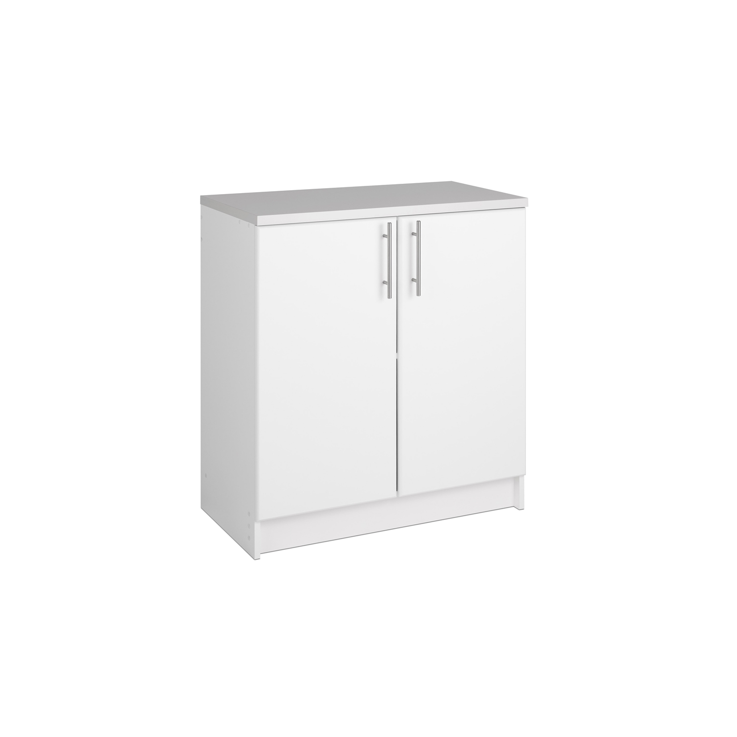 Prepac Elite White Engineered Wood Base Cabinet with Melamine Countertop