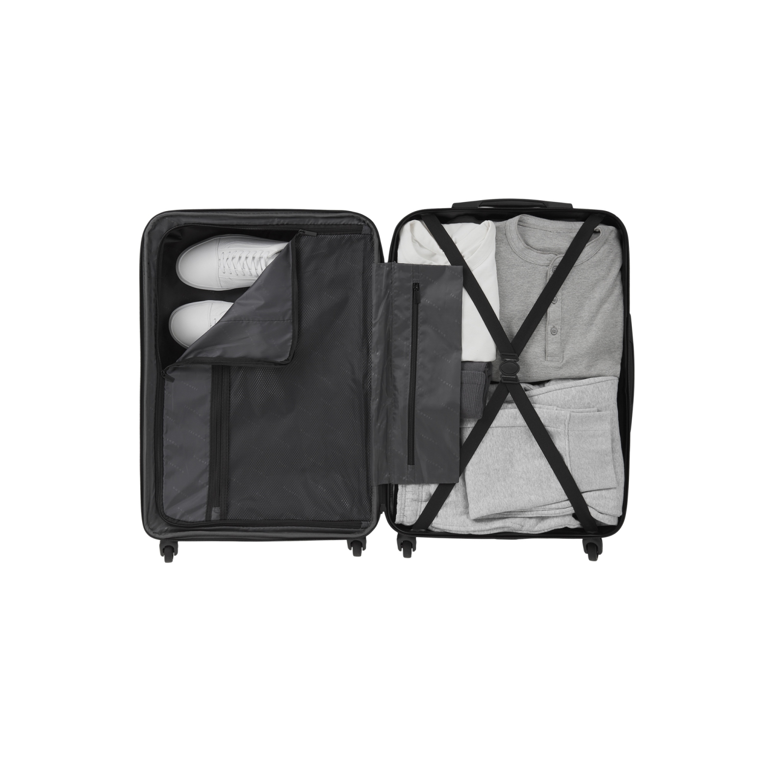 Bagage de cabine rigide classique à roulettes pivotantes de Bugatti - Noir