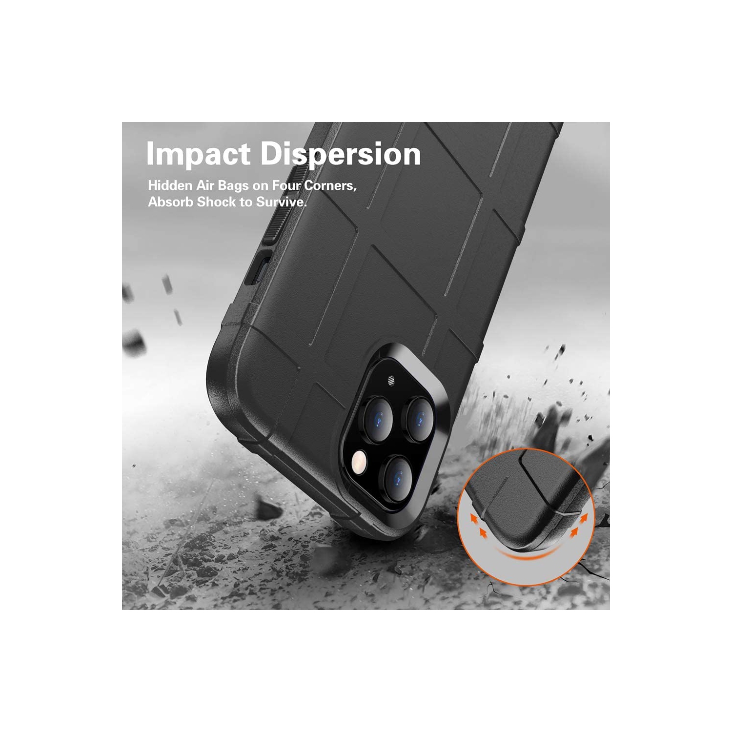 Prado Hard Back Case Rugged Shield Silicone Shockproof Cover for iPhone 13 Pro - Free Shipping