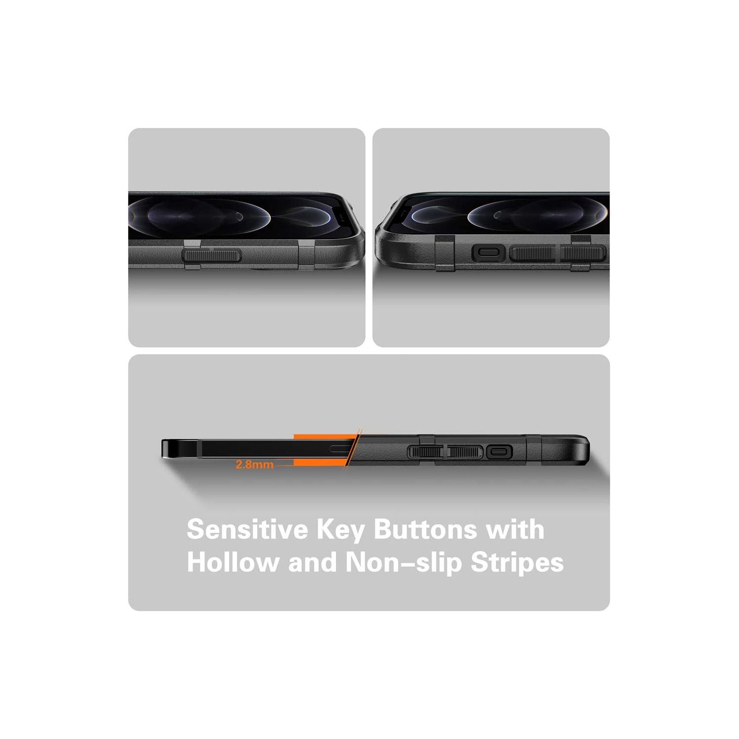 Prado Hard Back Case Rugged Shield Silicone Shockproof Cover for iPhone 13 Pro - Free Shipping