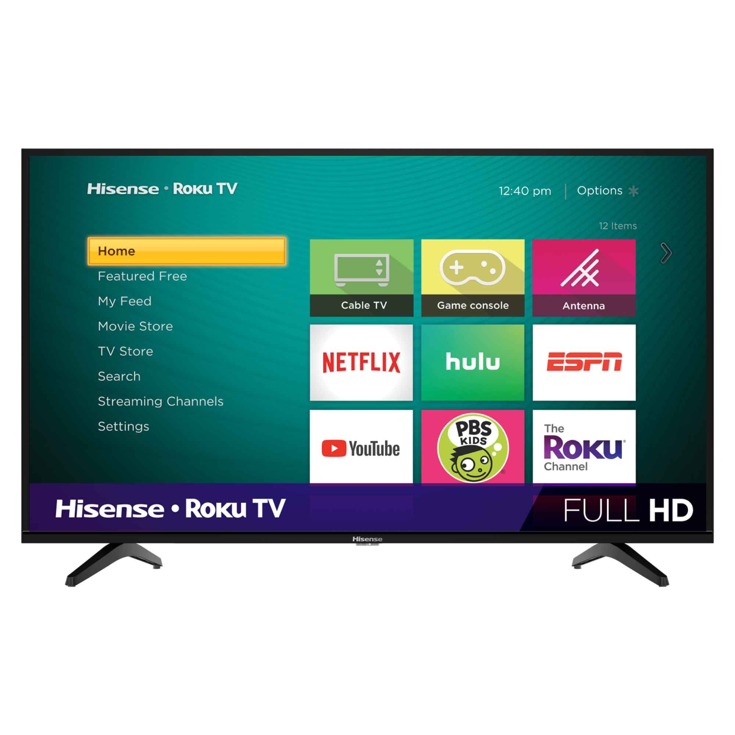 Refurbished (Good) Hisense 40" Class 1080P FHD LED Roku Smart TV (40H4030F)