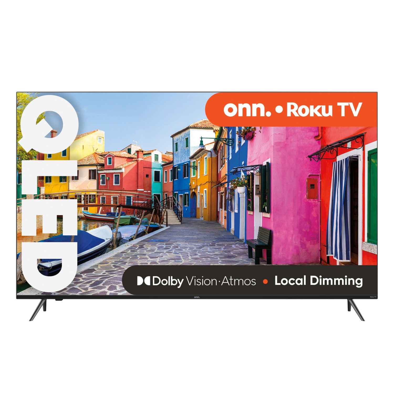 Refurbished (Good) onn. 70” QLED 4K UHD (2160p) Roku Smart TV with Dolby Atmos, Dolby Vision, Local Dimming, 120hz Effective Refresh Rate, and HDR (100071708)