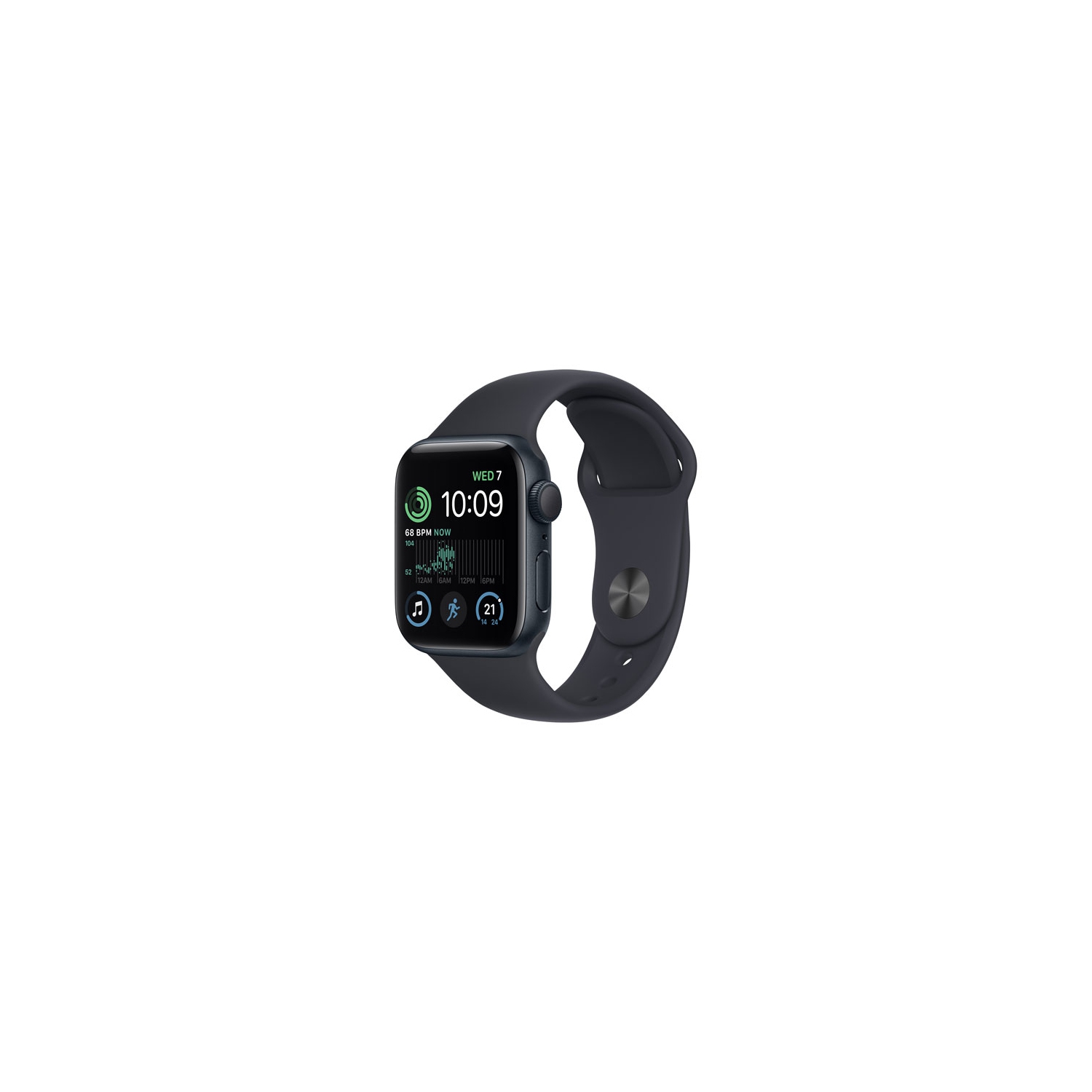 Refurbished (Good) - Apple Watch SE (GPS) 44mm Midnight Aluminum Case with Midnight Sport Band (2022)