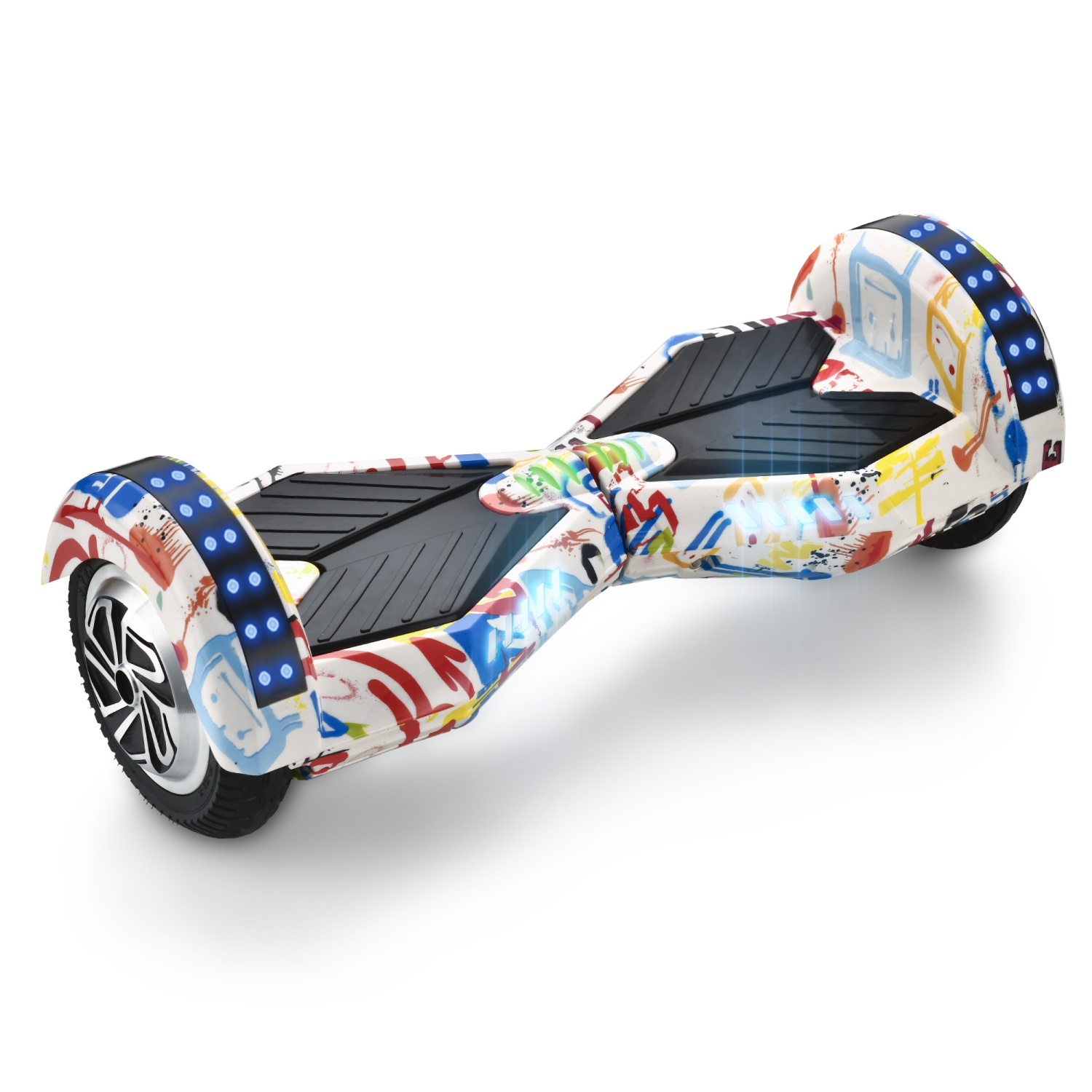 WEELMOTION 8" Off-Road Hoverboard UL 2272 certified Hoverboard for Kids and Adults with LED lights and Music Speaker 300W All Terrain Aluminum Wheel with free Hoverboard bag