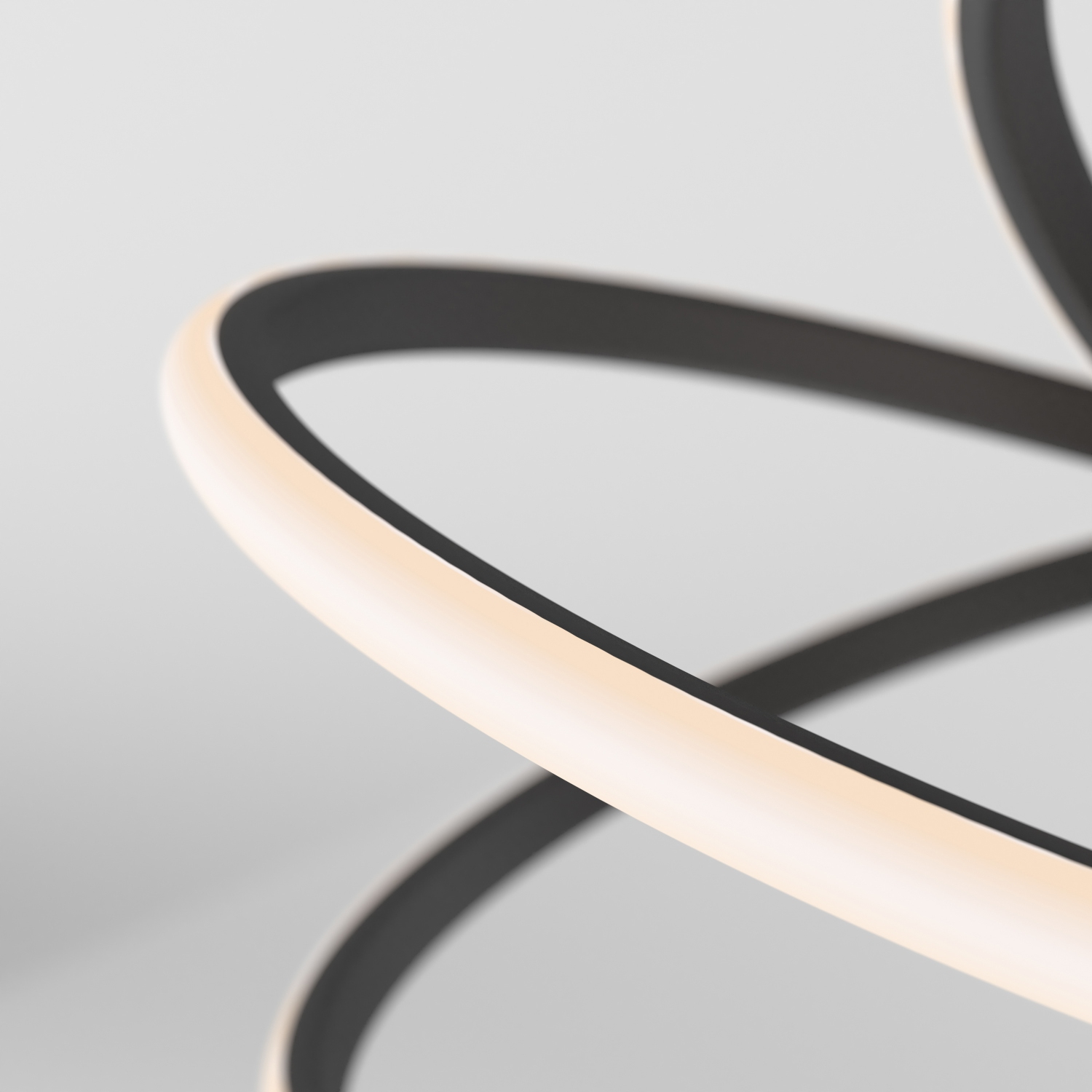 Luminaire suspendu moderne Maelstrom, noir