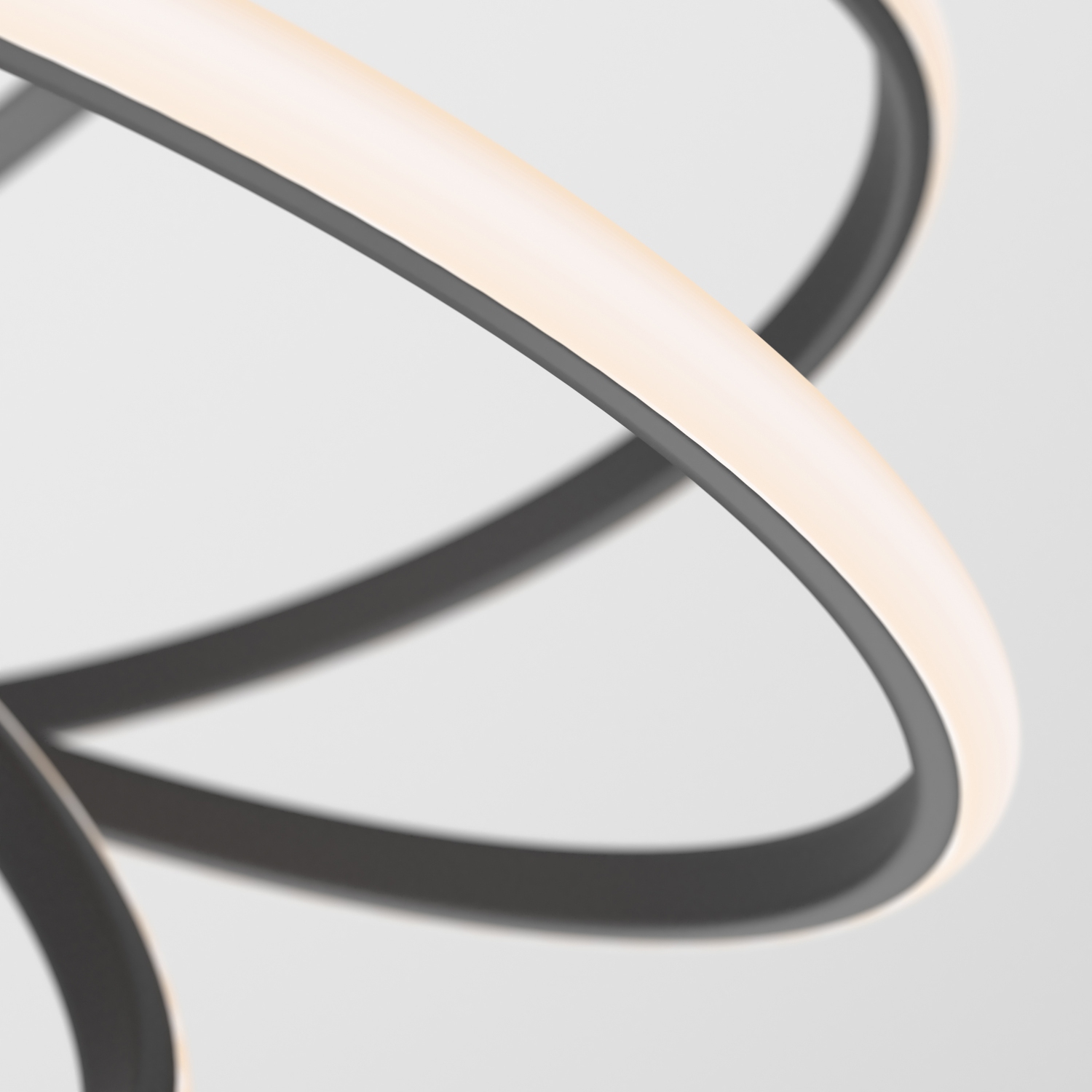 Luminaire suspendu moderne Maelstrom, noir