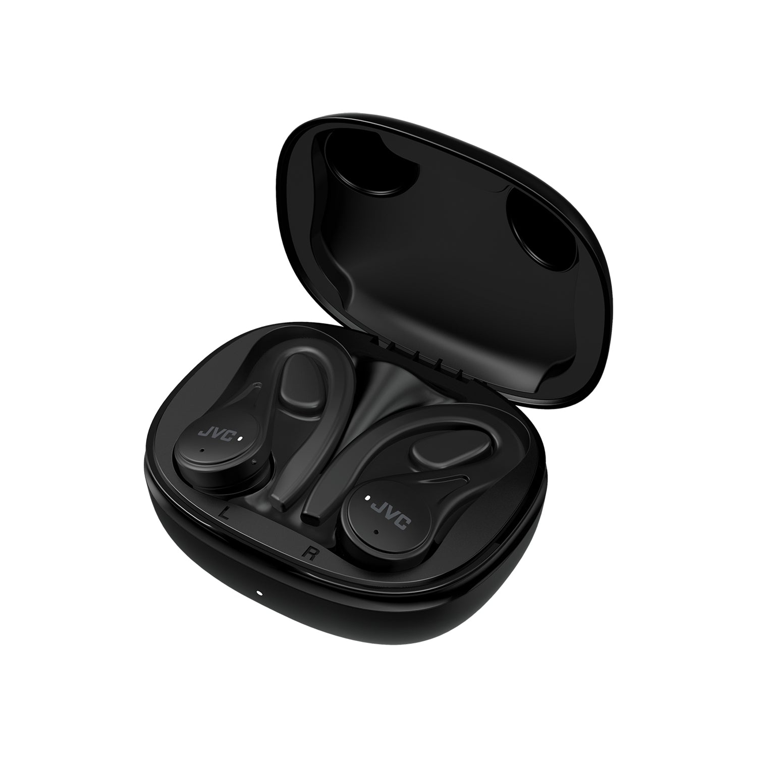JVC HA-EC25T - Écouteurs Intra-Auriculaires Sans-Fil pour le Sport, Bluetooth 5.1, Avec Boitier de Recharge et Commandes Tactiles, Noir