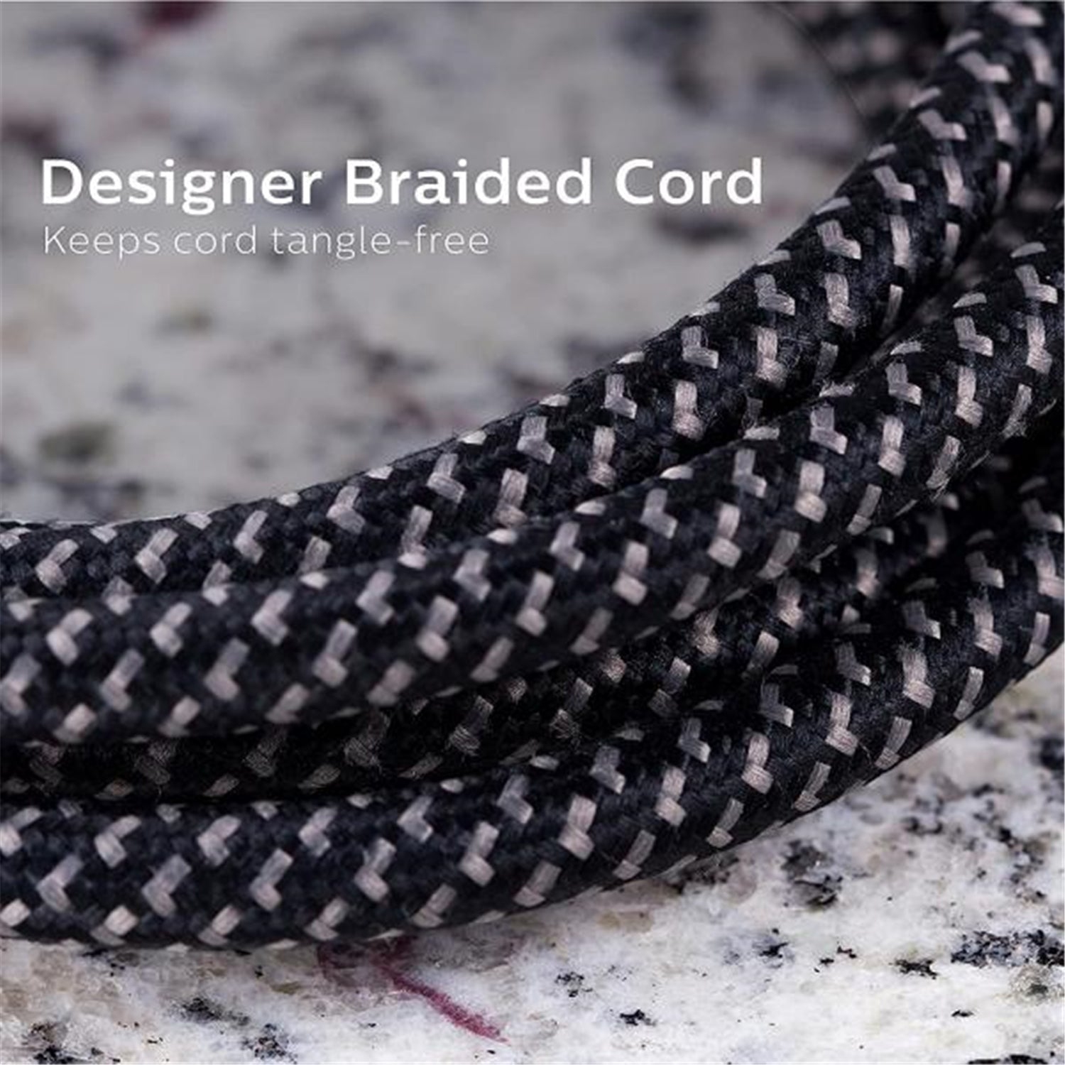 Philips - Protecteur de Surtension à 4 Prises et 2 Port USB, 720 Joules, Cordon de 4 Pieds, Noir