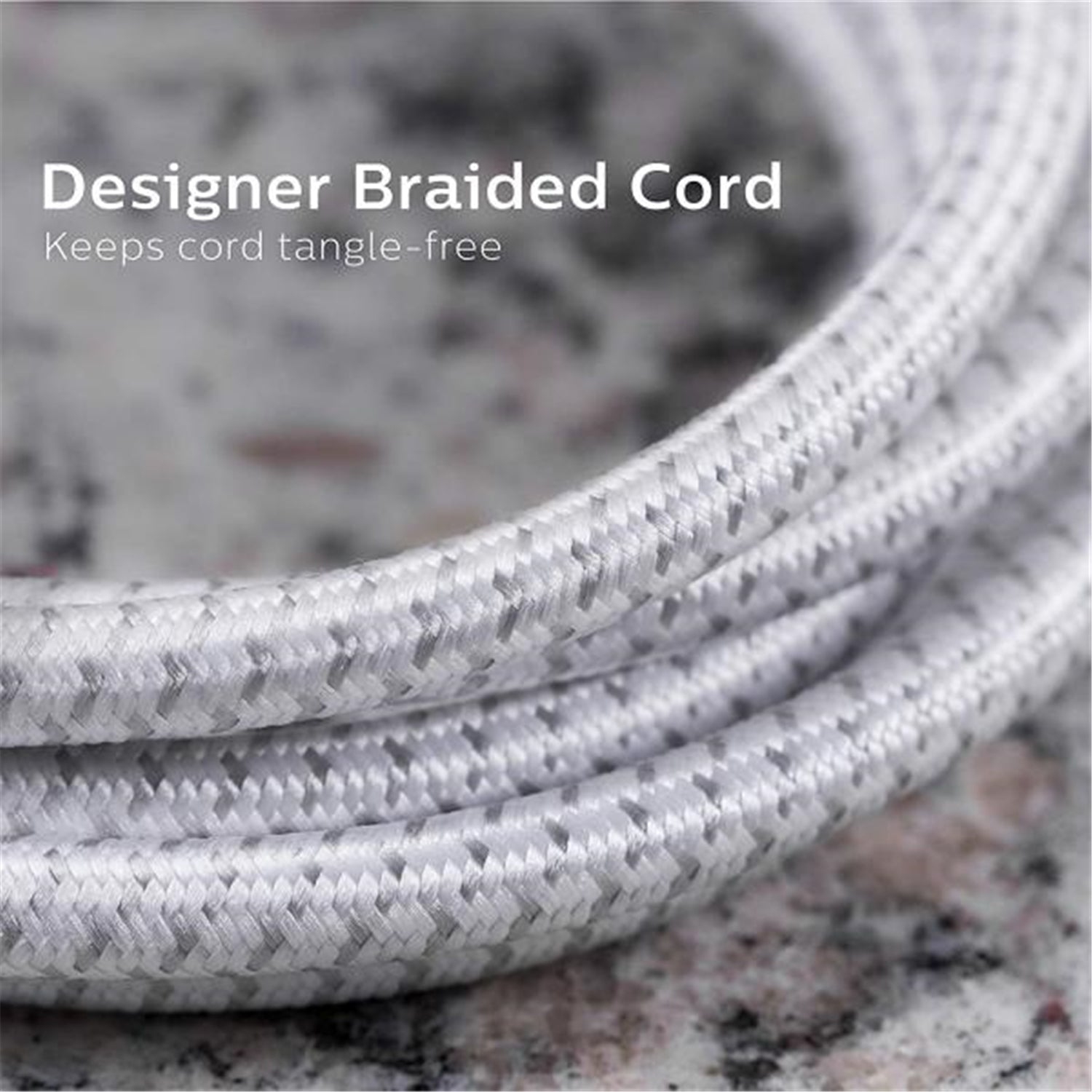 Philips 4 Outlet 2 USB Port Surge Protector, 720 Joules, 4ft Cord, White