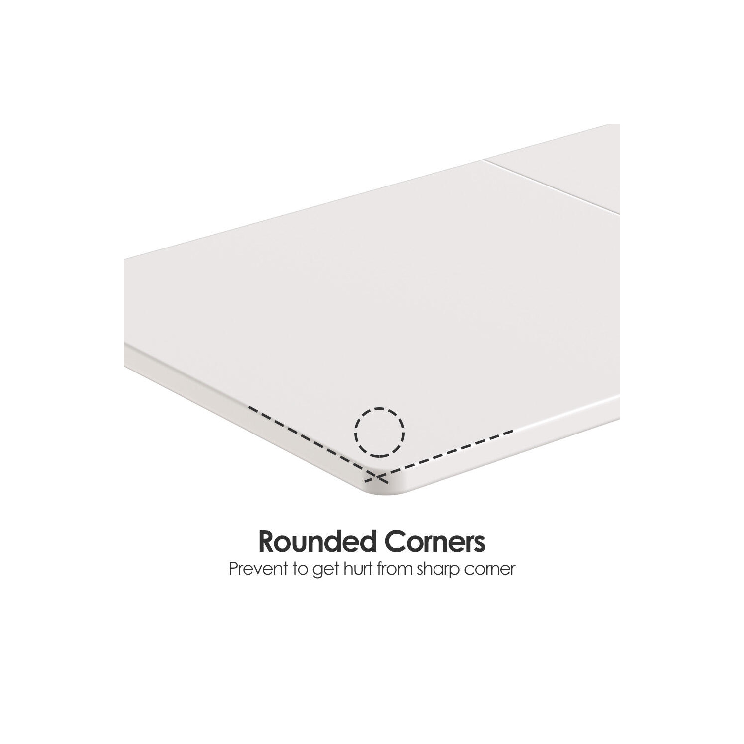 Dessus de table assemblé de 47,24 x 23,6 pouces pour cadre de bureau debout, deux panneaux assis pour se tenir debout ordinateur de bureau réglable