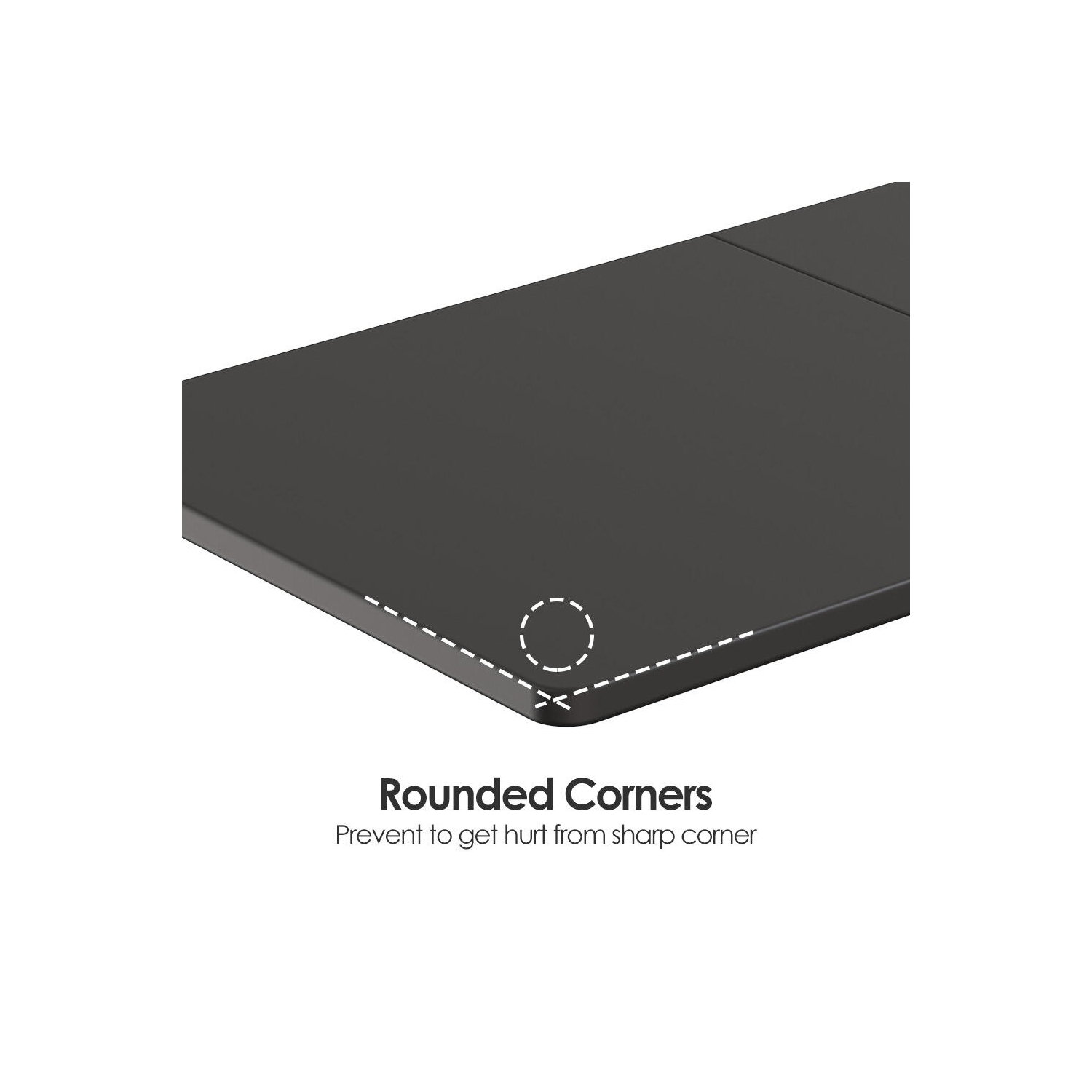 Dessus de table assemblé de 47,24 x 23,6 pouces pour cadre de bureau debout, deux panneaux assis pour se tenir debout ordinateur de bureau réglable