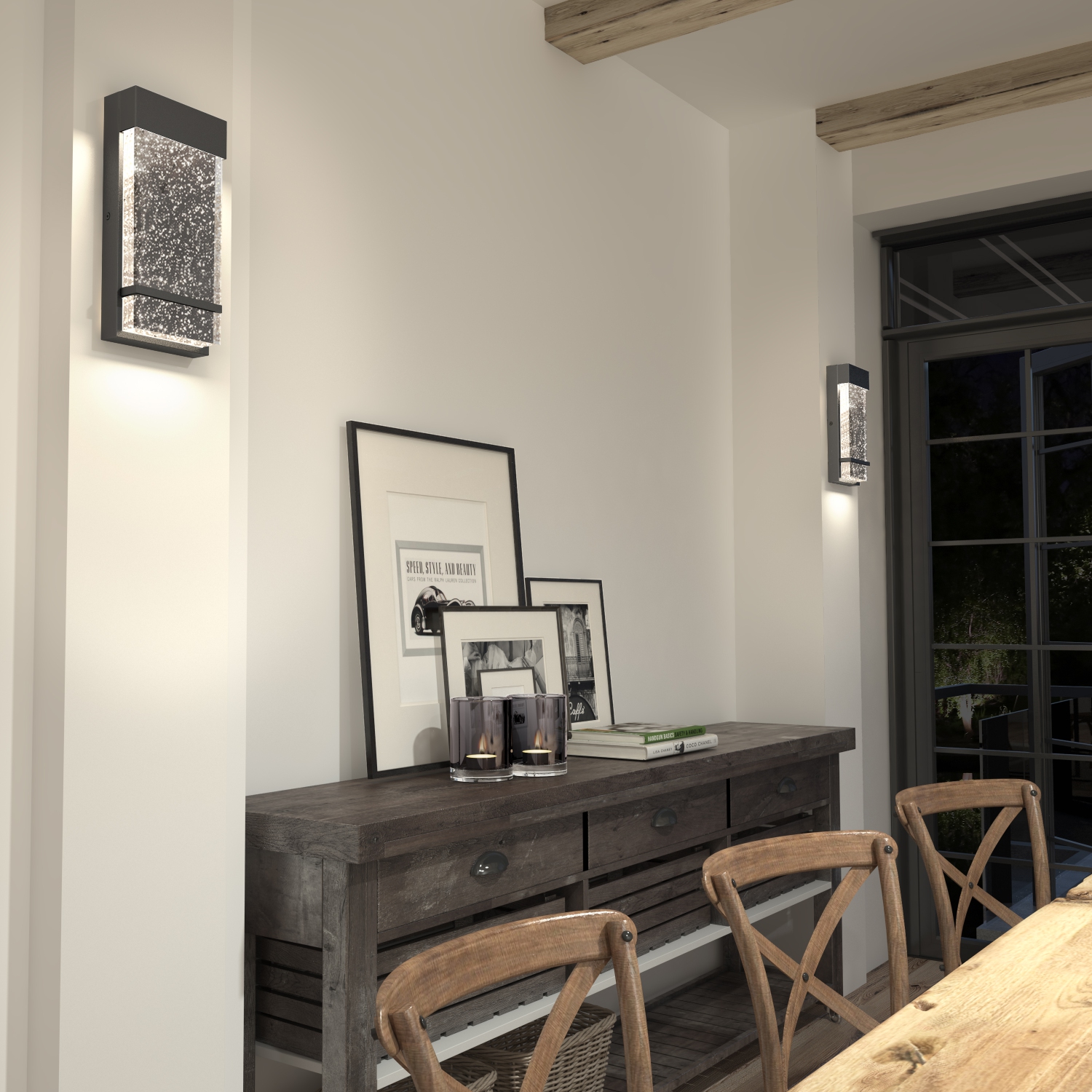 Lampe murale extérieure moderne Skyler, noir