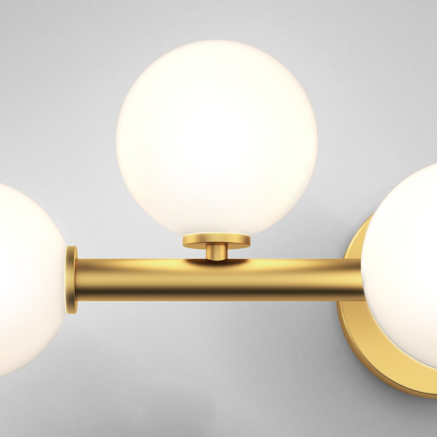 Luminaire de salle de bain moderne Bloom, noir et doré