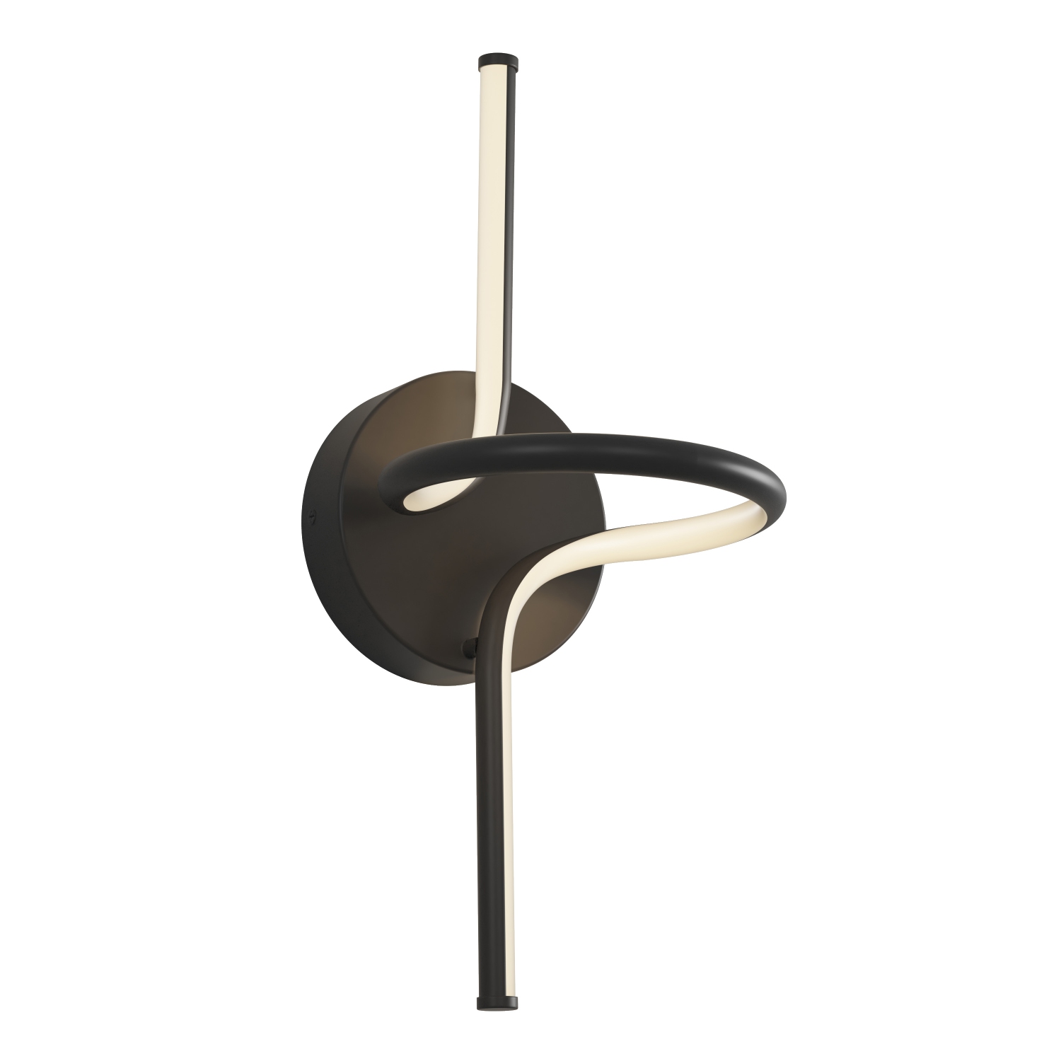 Applique murale moderne Swirl, noir