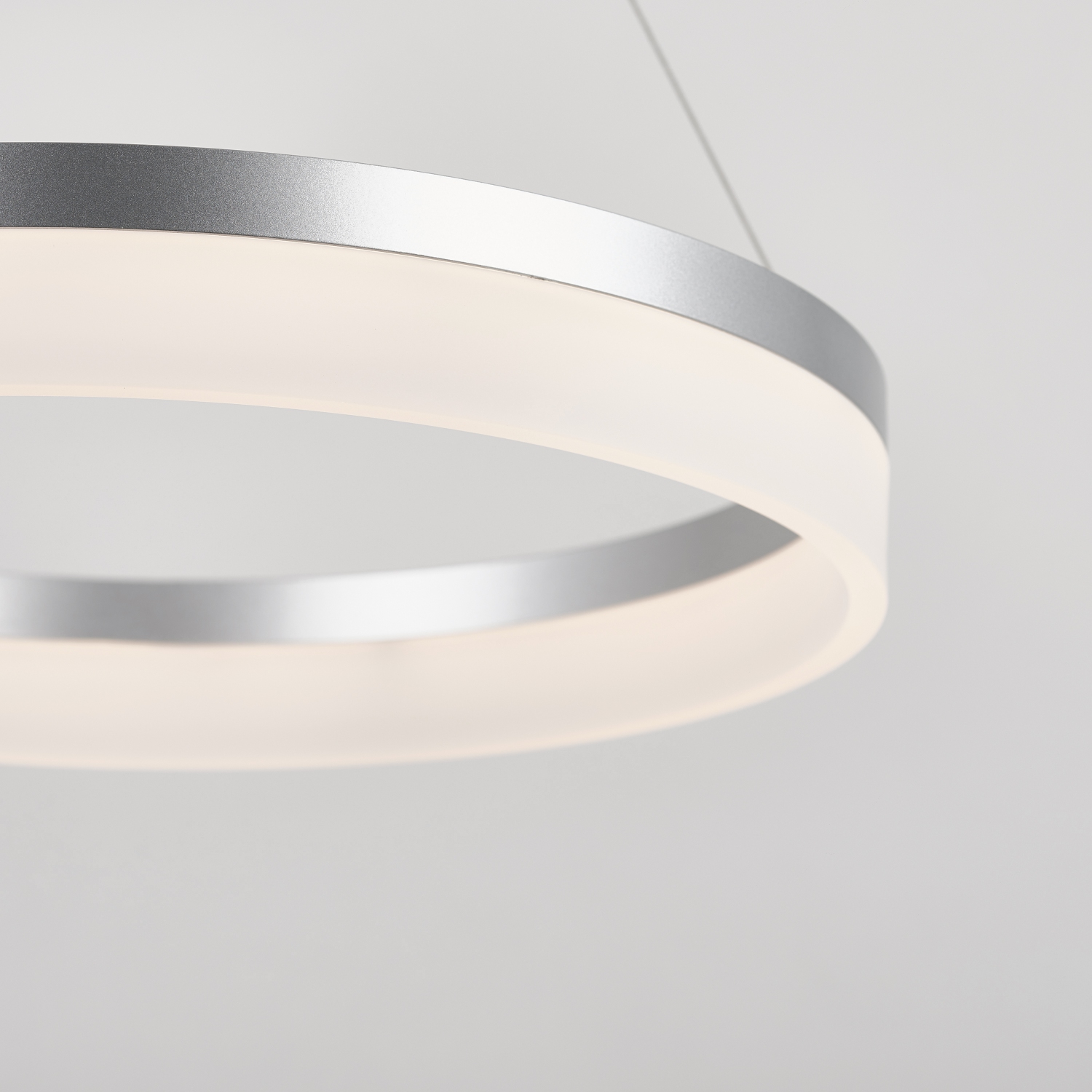 Luminaire suspendu moderne optique, argenté